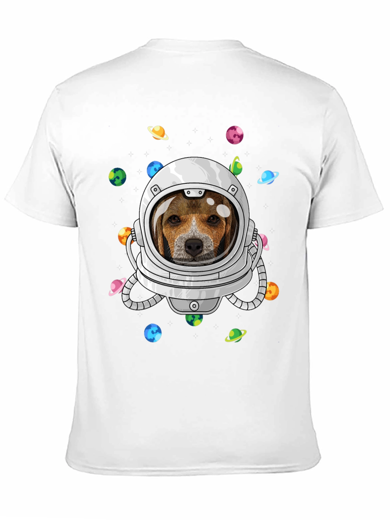Astronaut Beagle Dog Graphic T-Shirt
