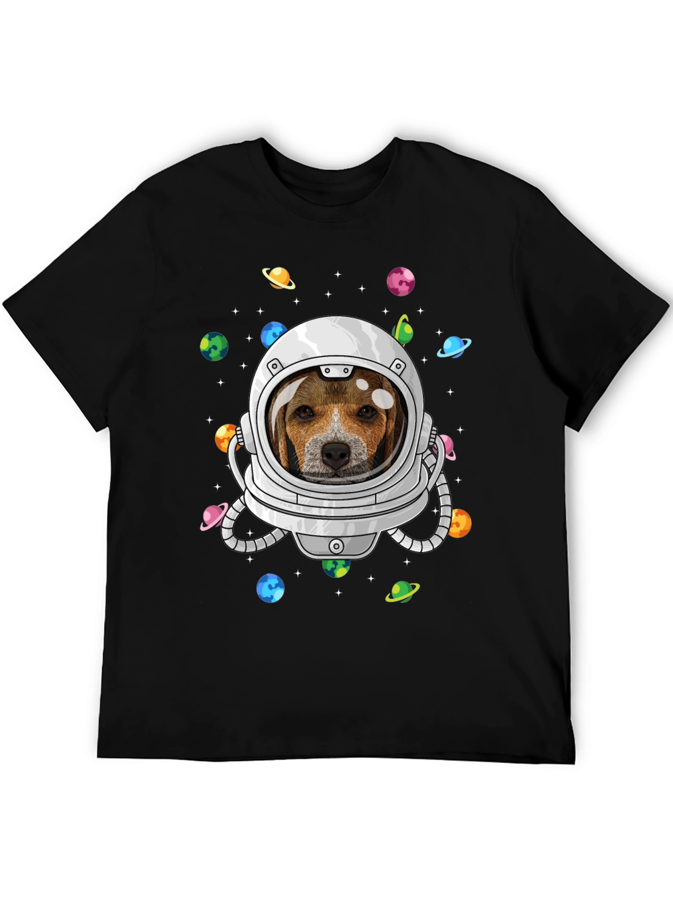Astronaut Beagle Dog Graphic T-Shirt