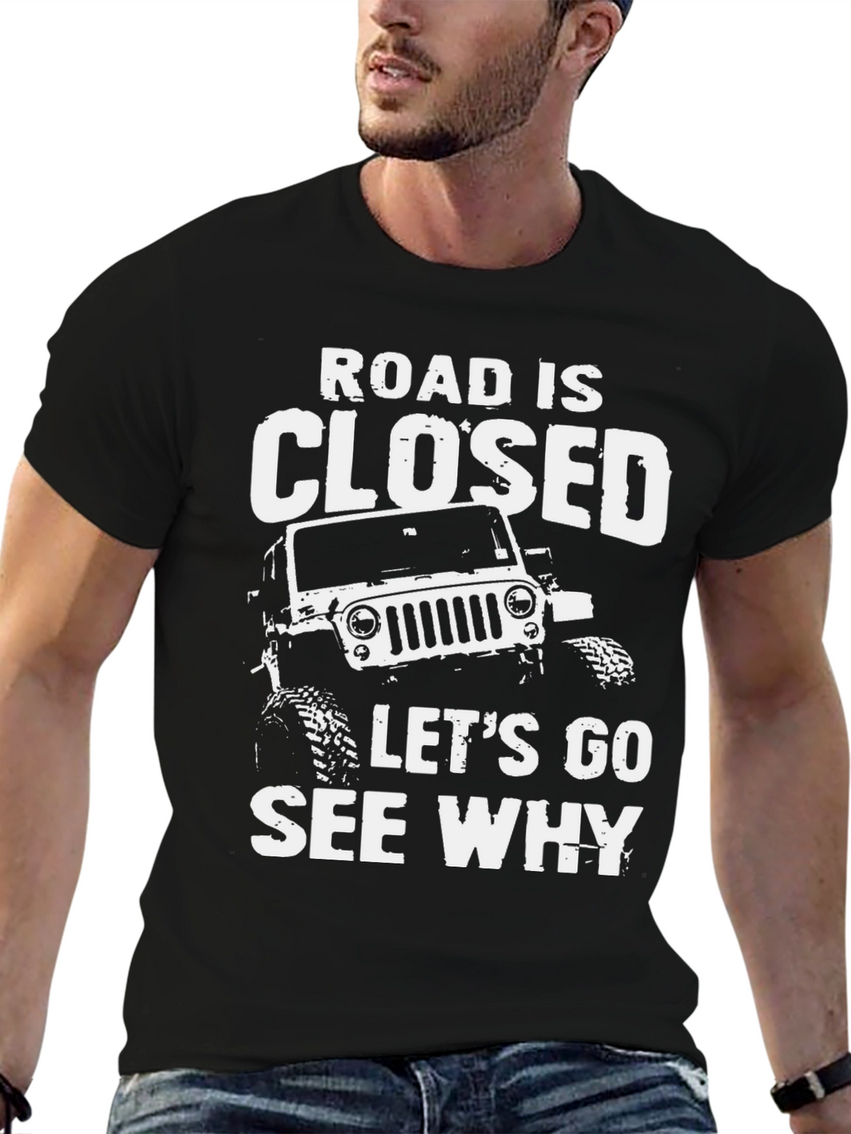 Road Closed Jeep T-Shirt: Adventure Awaits!