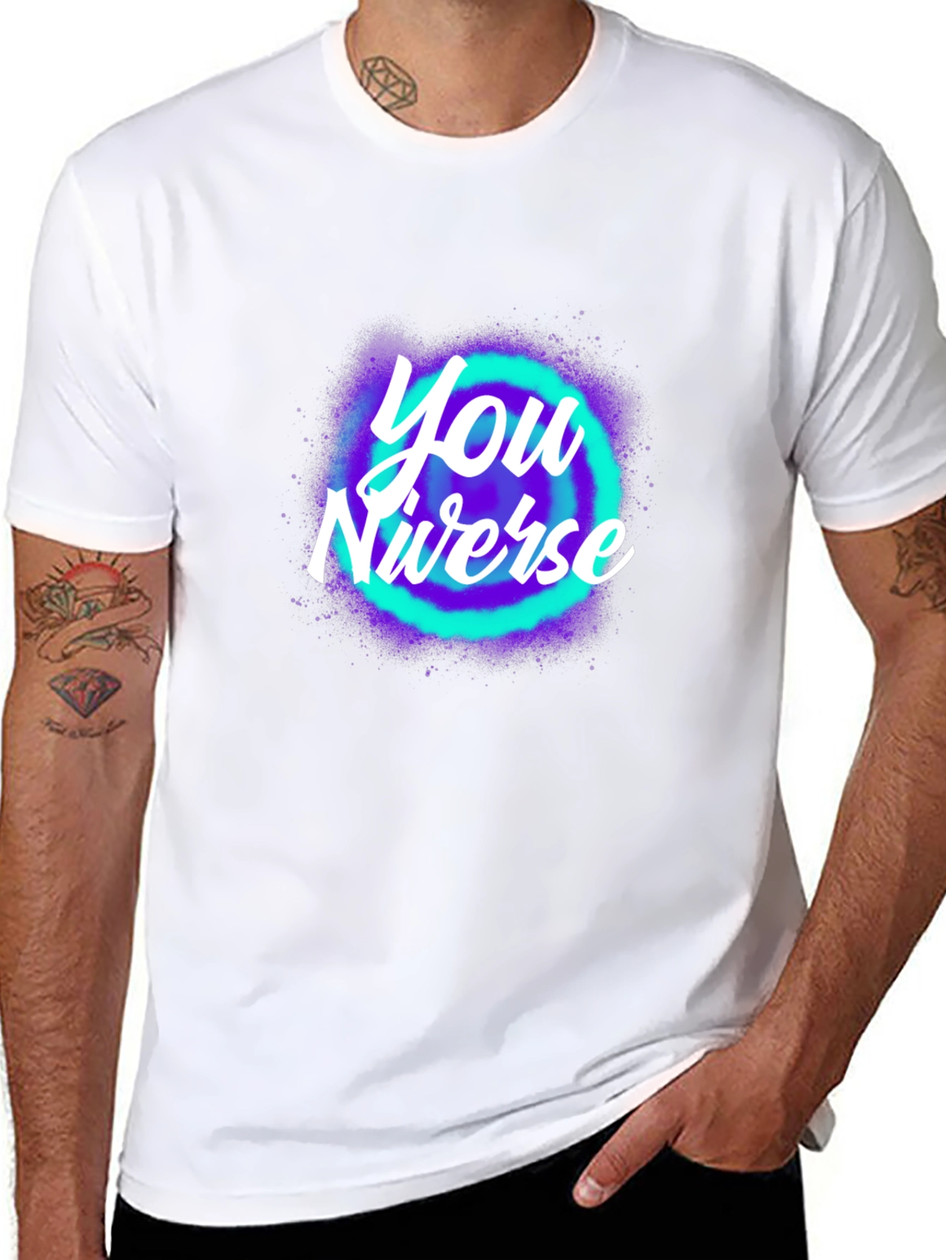 You Niverse Graphic T-Shirt - Trendy Black Tee