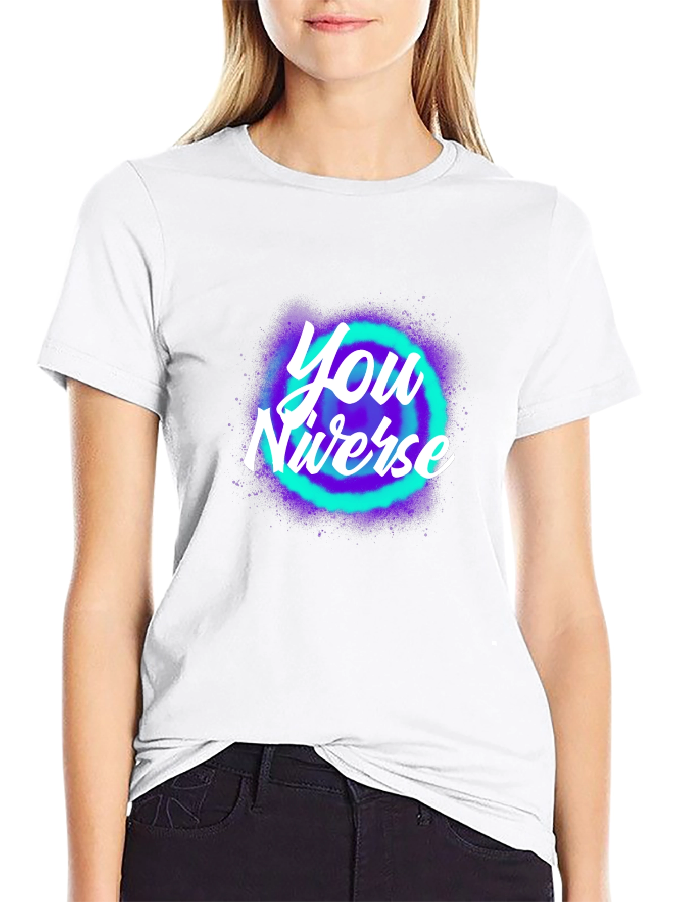 You Niverse Graphic T-Shirt - Trendy Black Tee