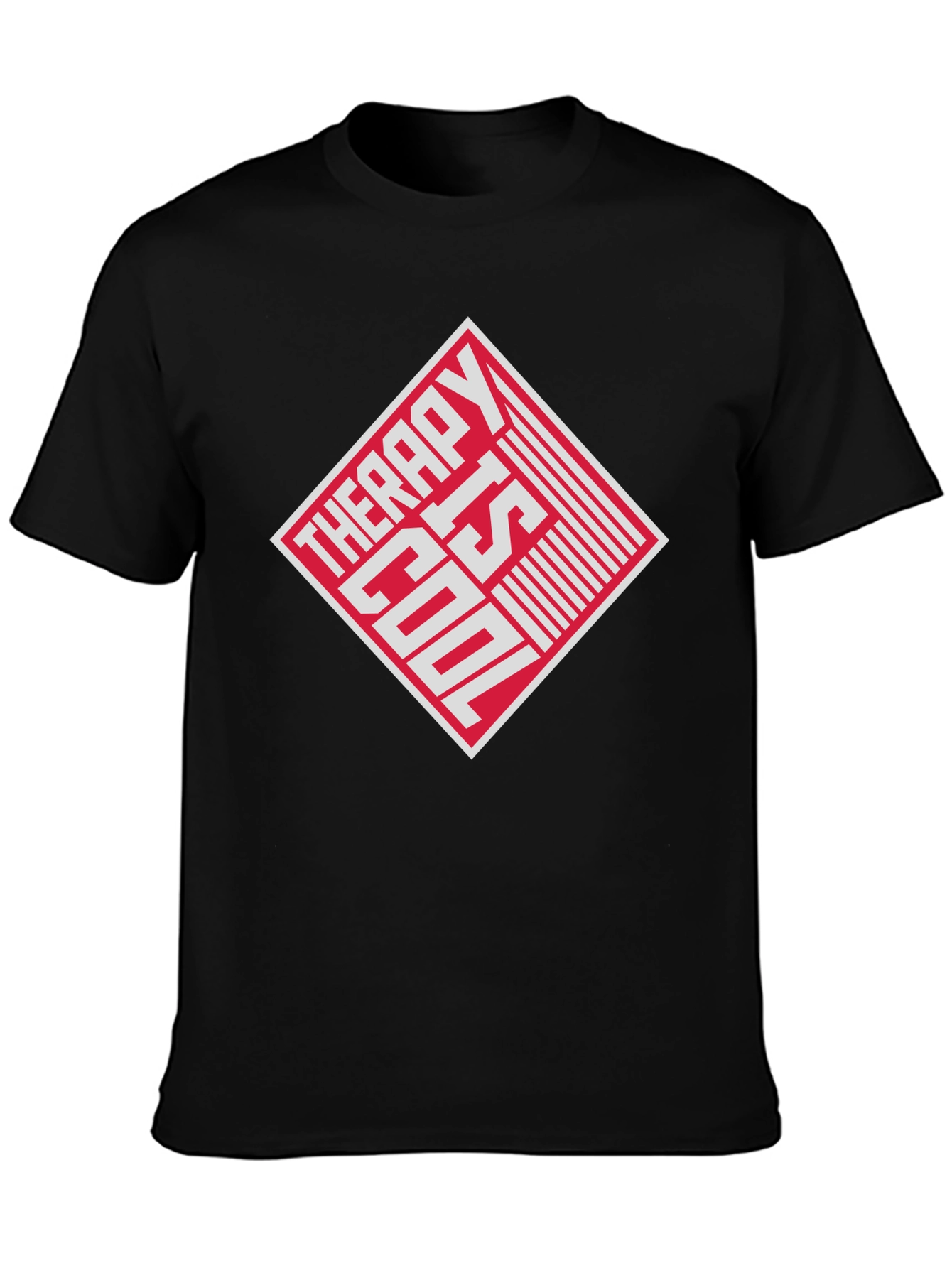 Therapy Is Cool Graphic Tee - Black