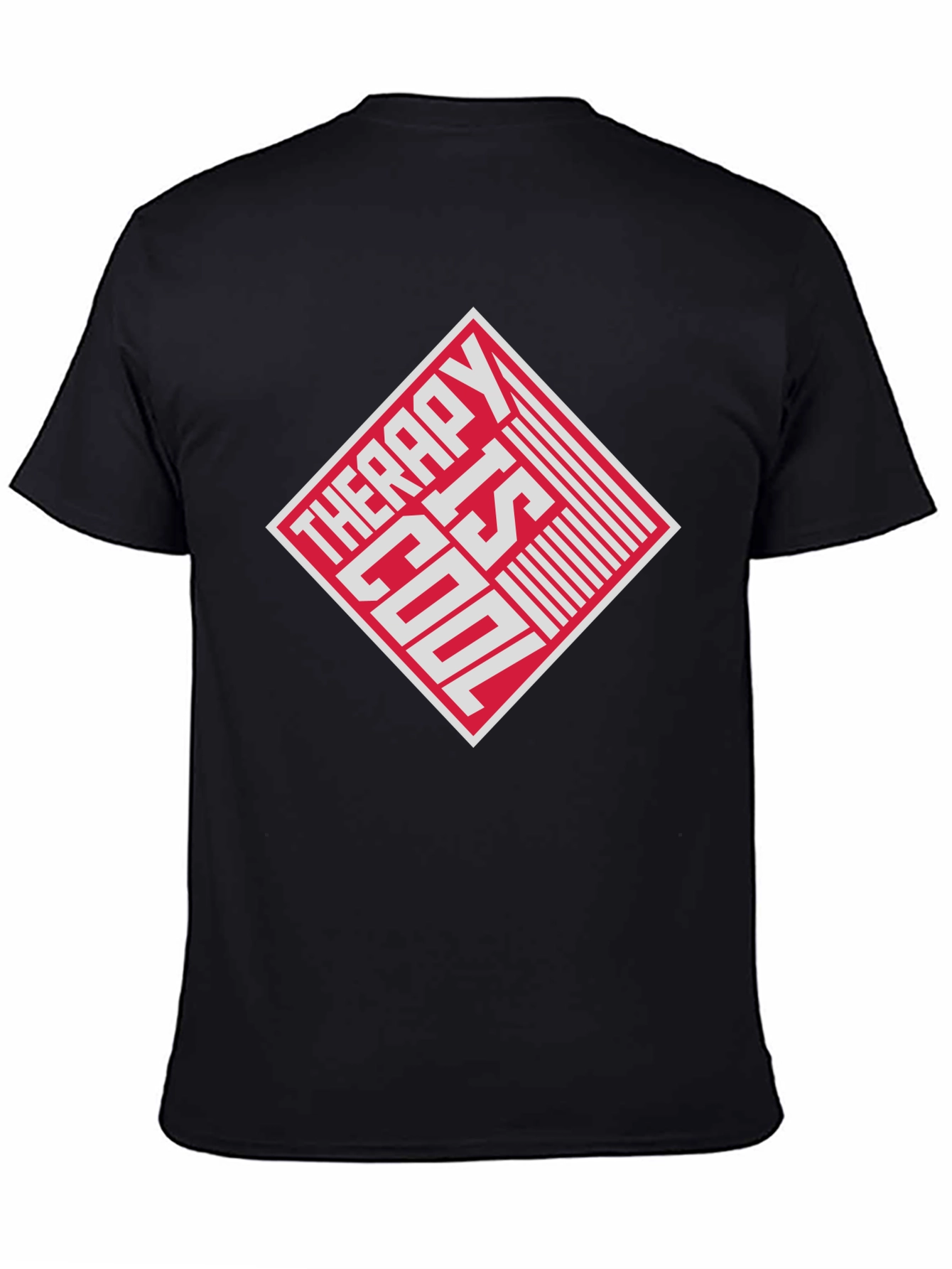 Therapy Is Cool Graphic Tee - Black