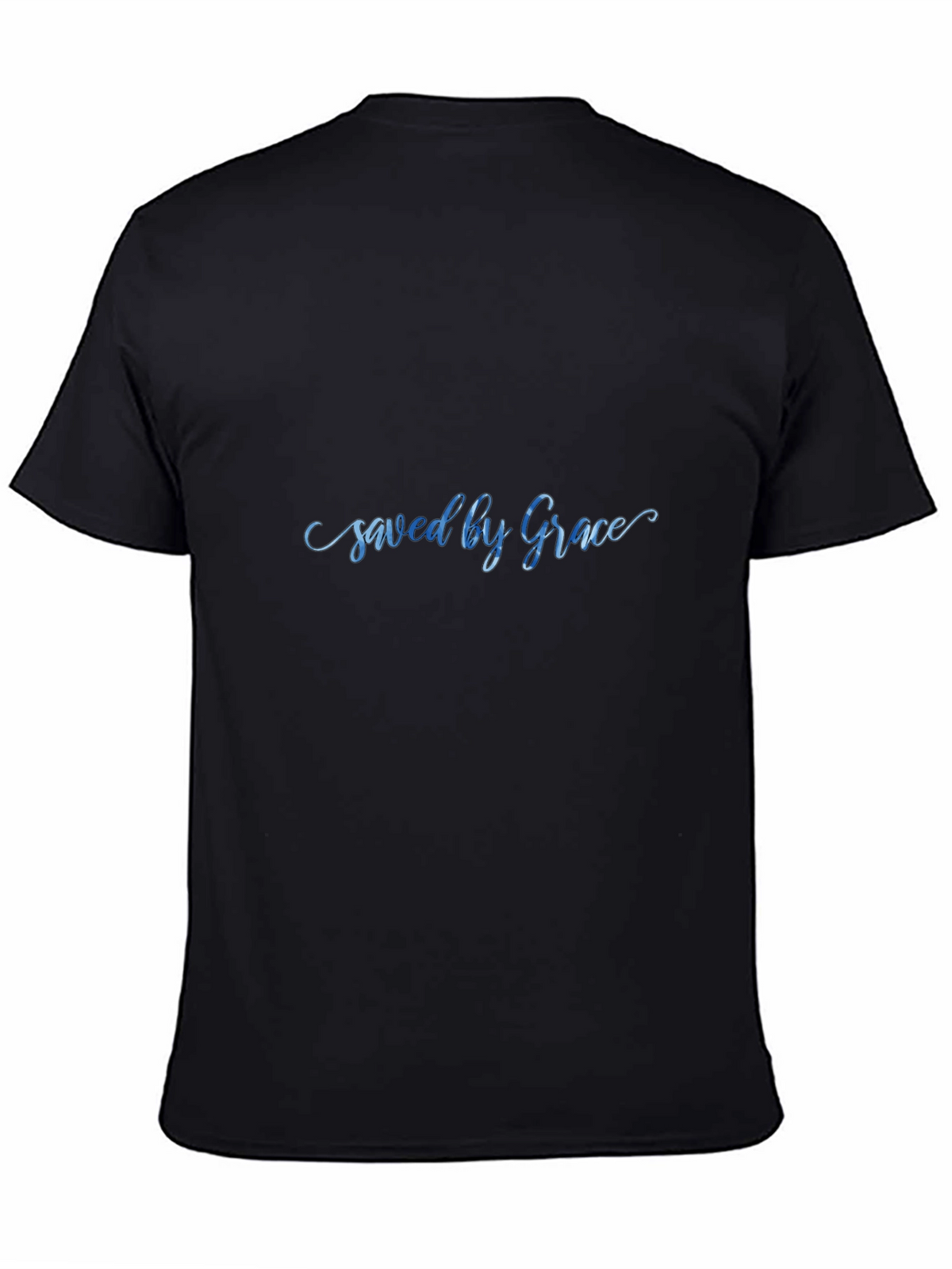 Saved by Grace Black Graphic T-Shirt