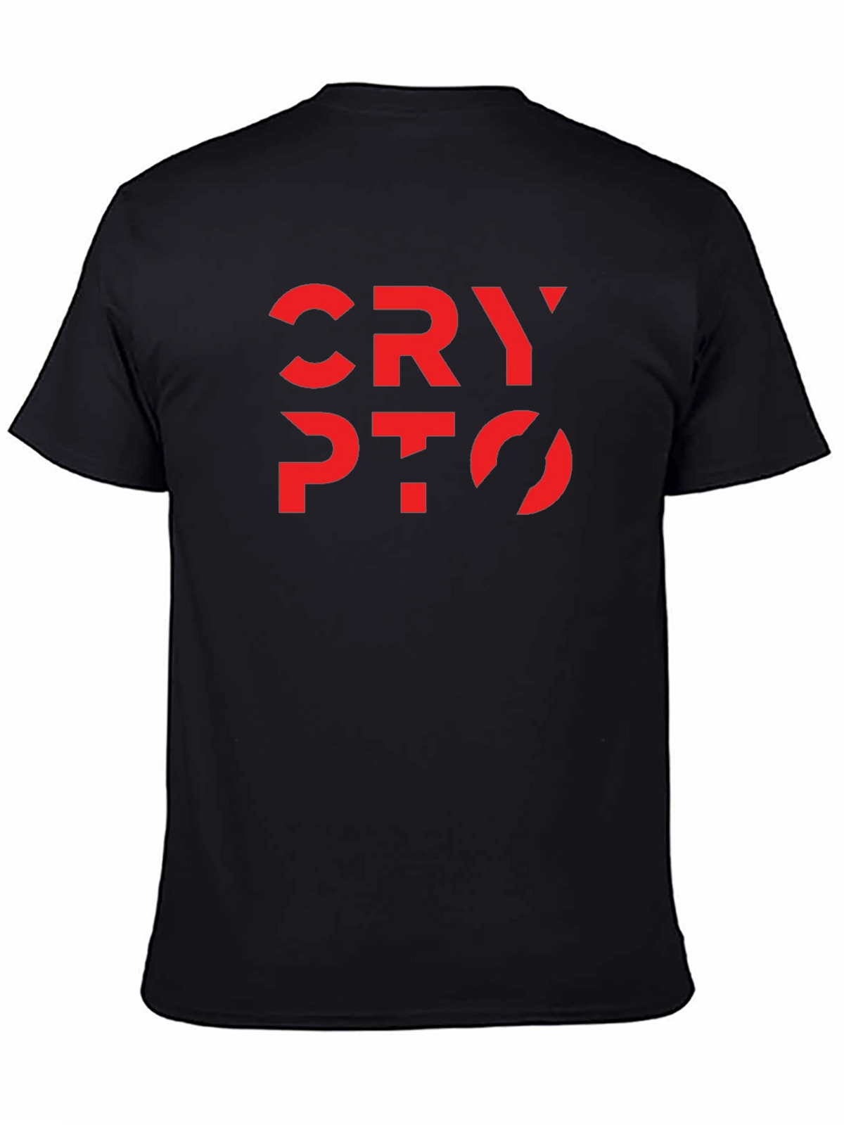 Crypto Tee - Bold Red Design on Black