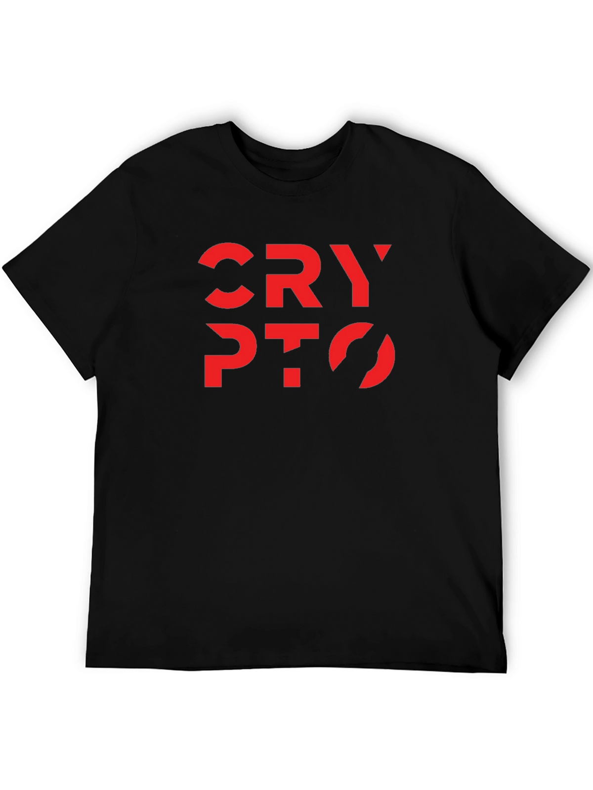 Crypto Tee - Bold Red Design on Black