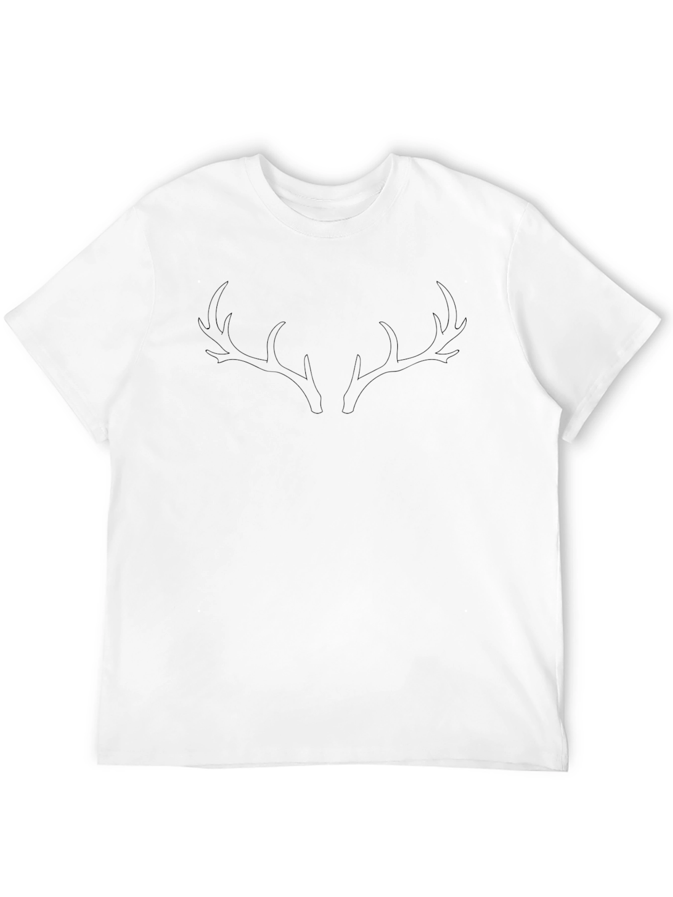 Antler Silhouette Mens Black Tee