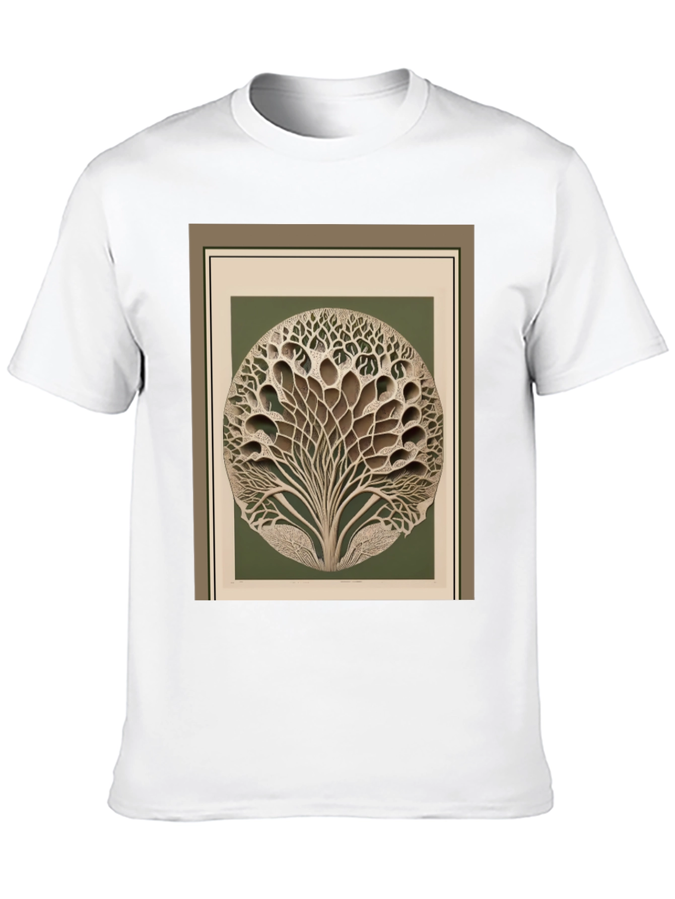 Abstract Tree Graphic Black T-Shirt