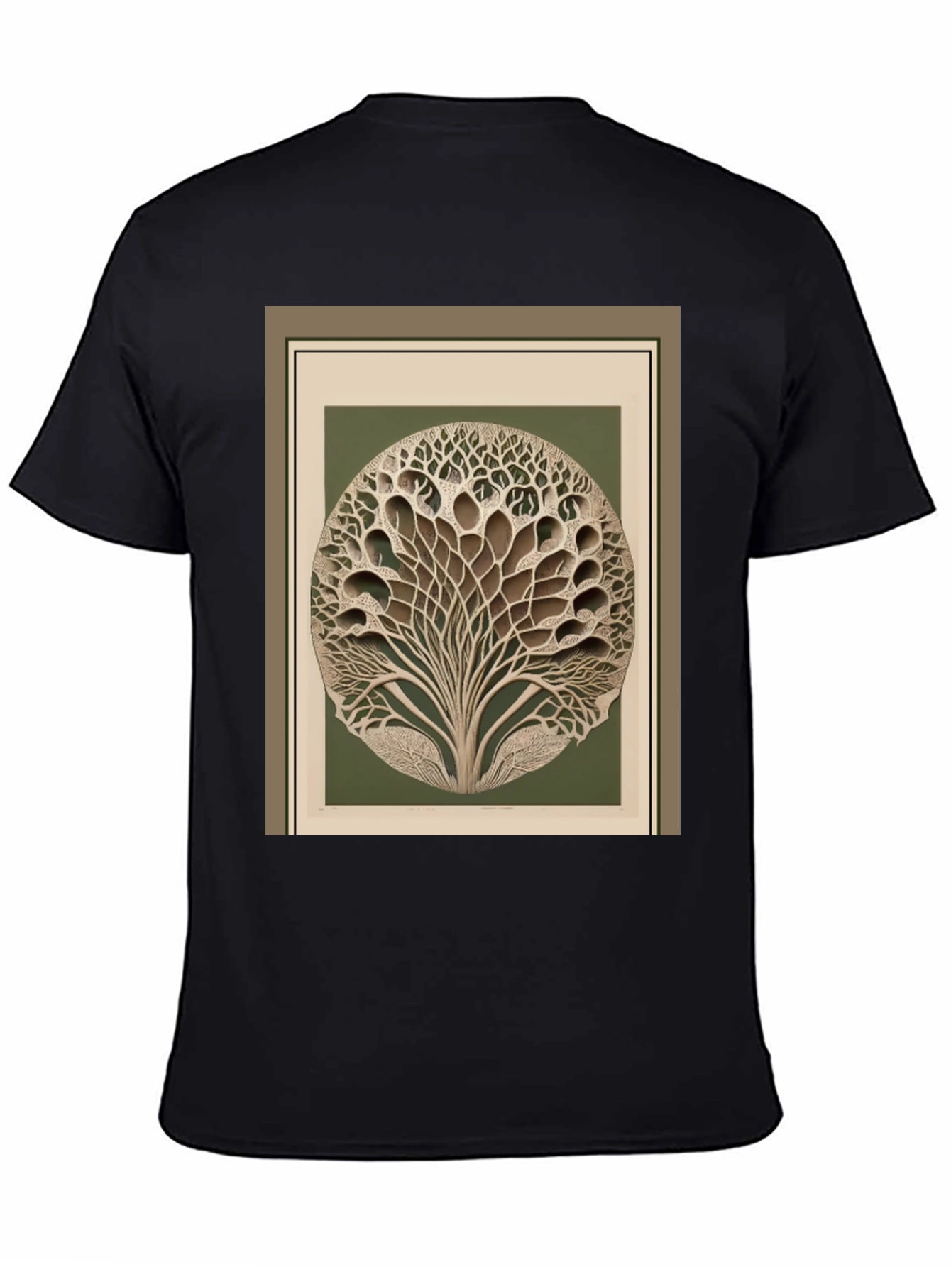 Abstract Tree Graphic Black T-Shirt