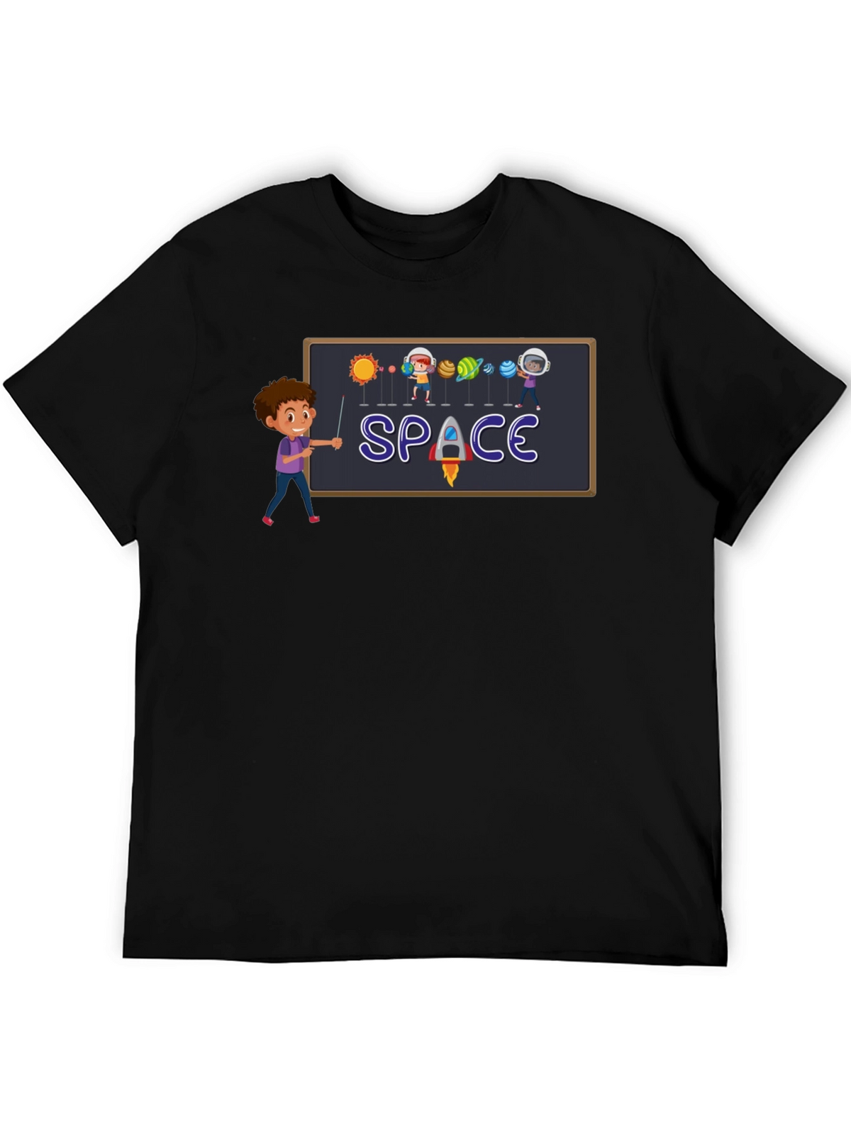Space Teach Black T-Shirt