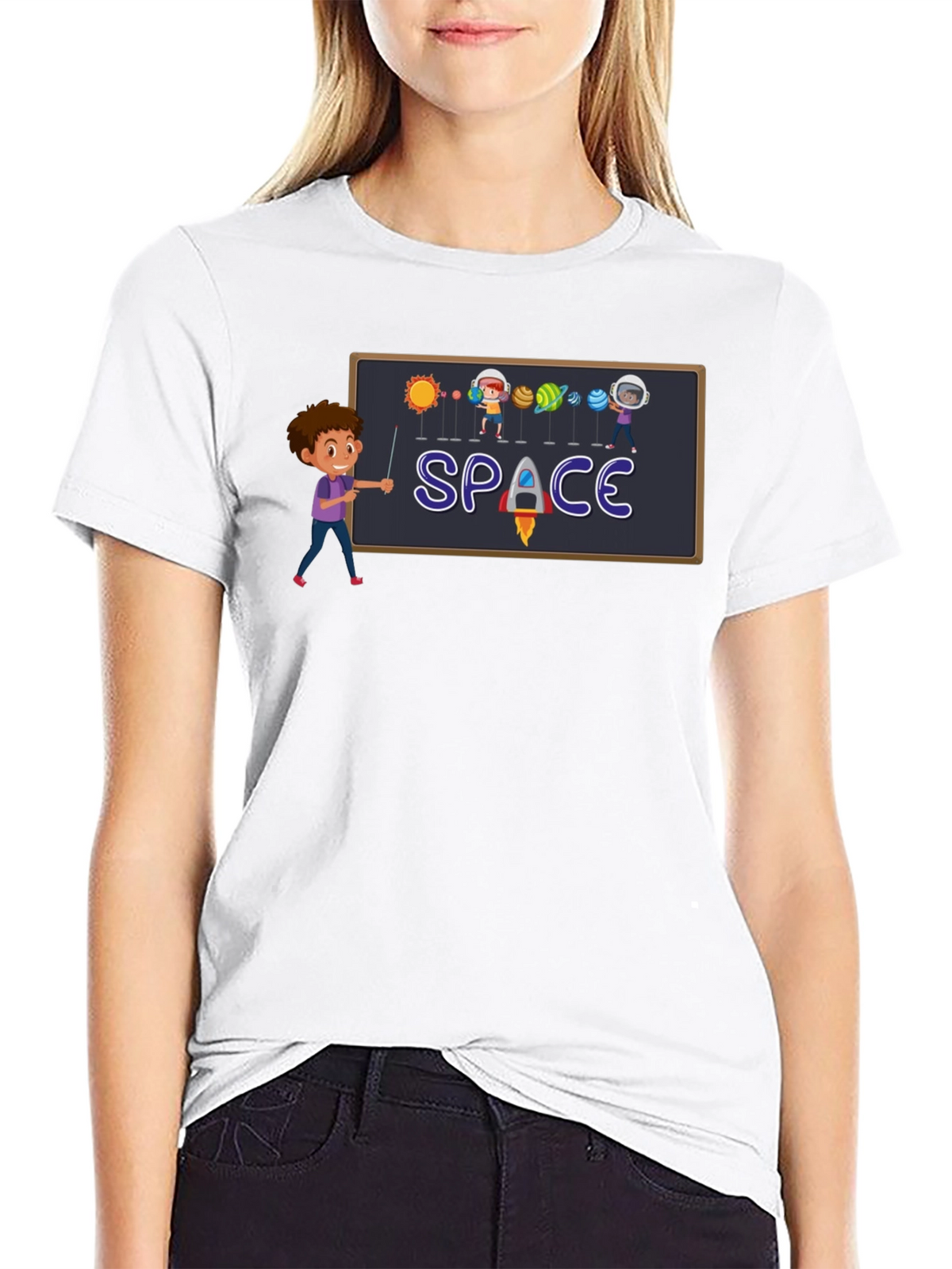 Space Teach Black T-Shirt
