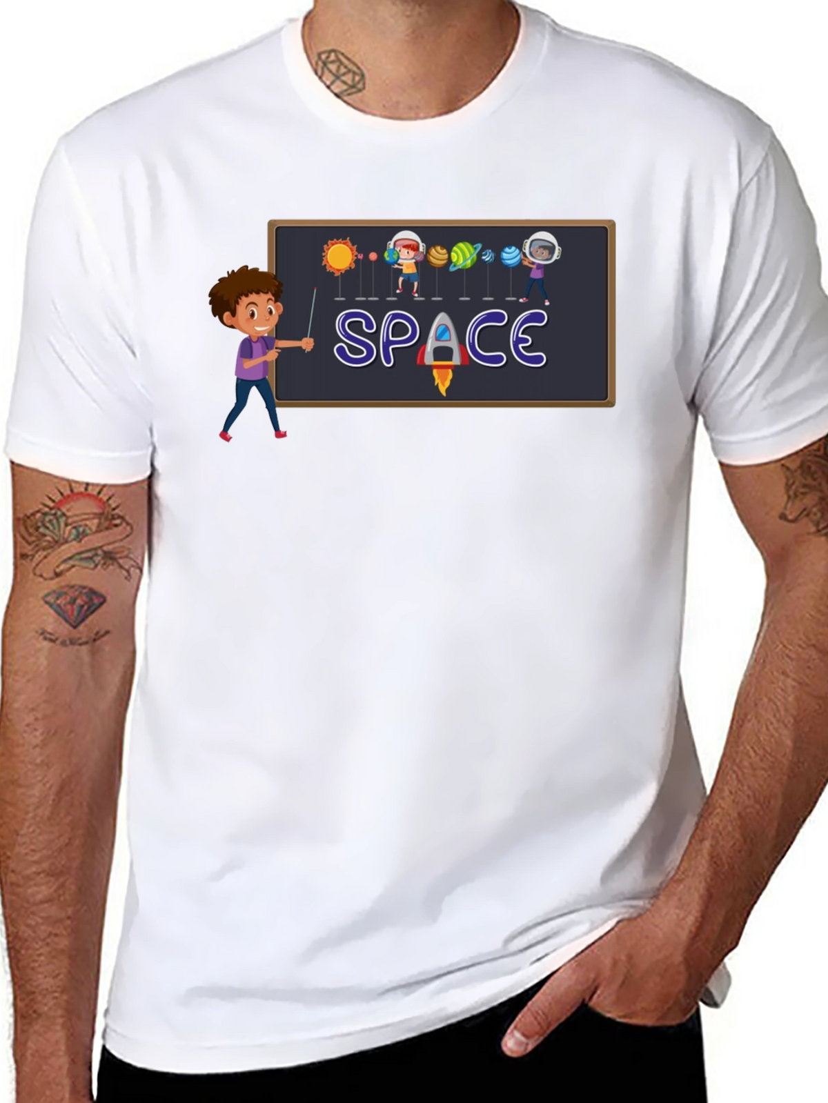 Space Teach Black T-Shirt