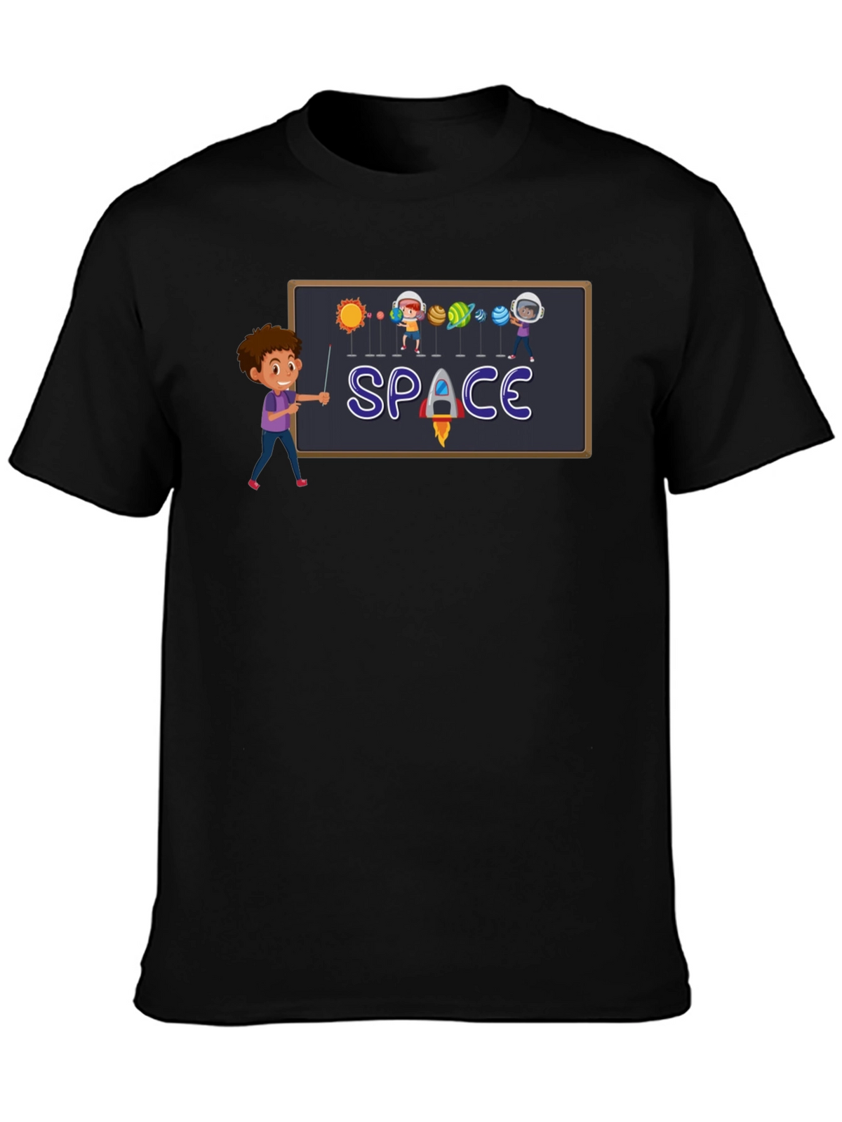 Space Teach Black T-Shirt