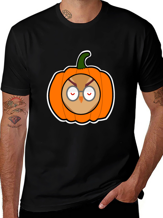 Owl Pumpkin Graphic Tee - Halloween Ready!