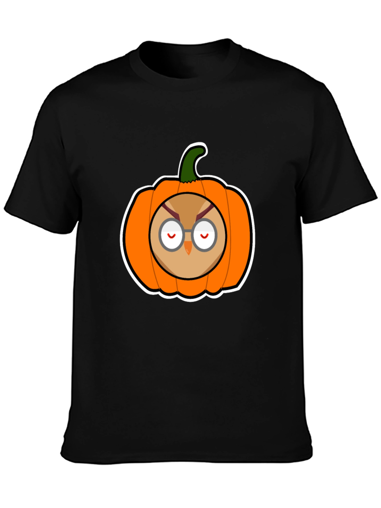 Owl Pumpkin Graphic Tee - Halloween Ready!