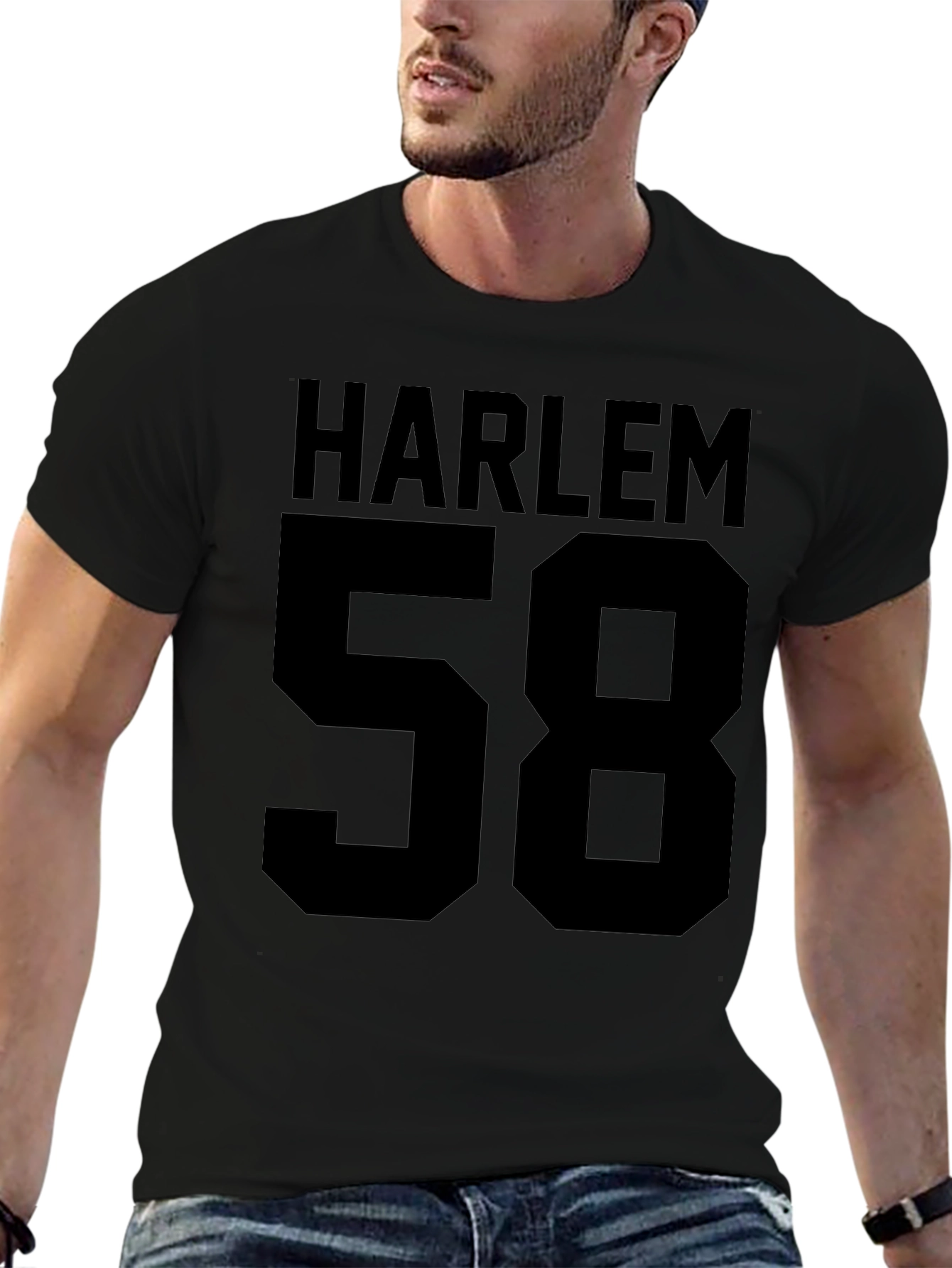 Harlem 58 Black Graphic T-Shirt