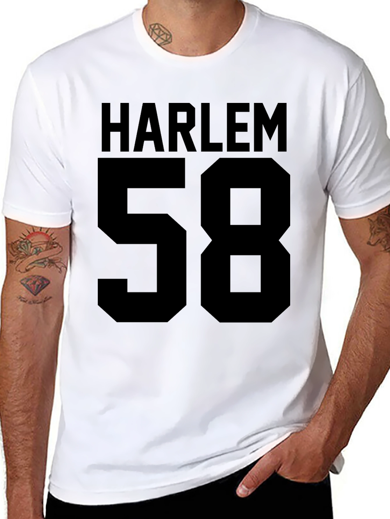 Harlem 58 Black Graphic T-Shirt