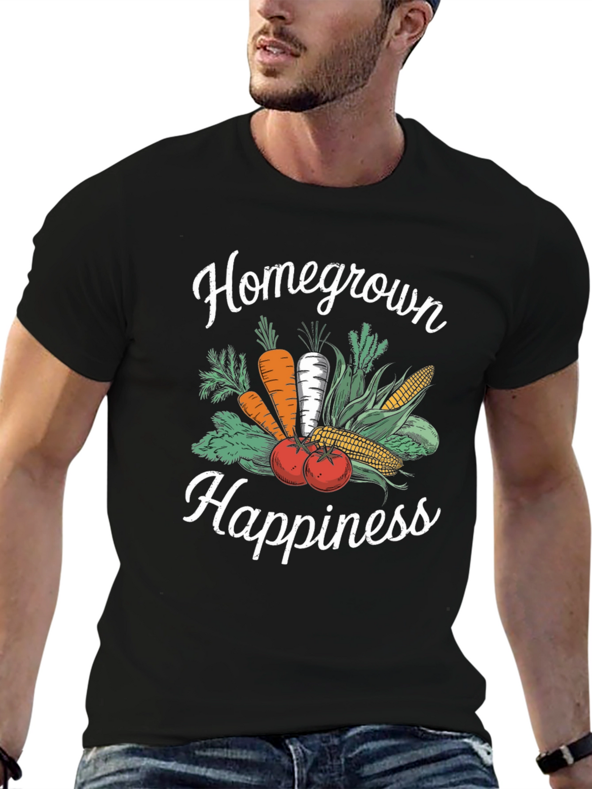 Homegrown Happiness Black T-Shirt