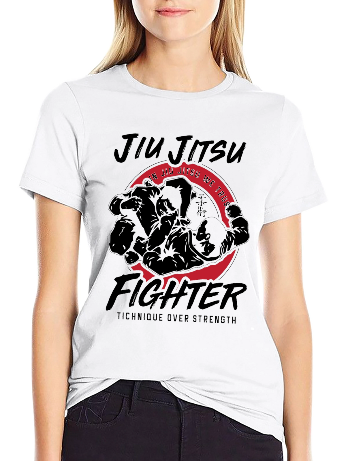 Jiu Jitsu Fighter Tee - Technique Over Strength