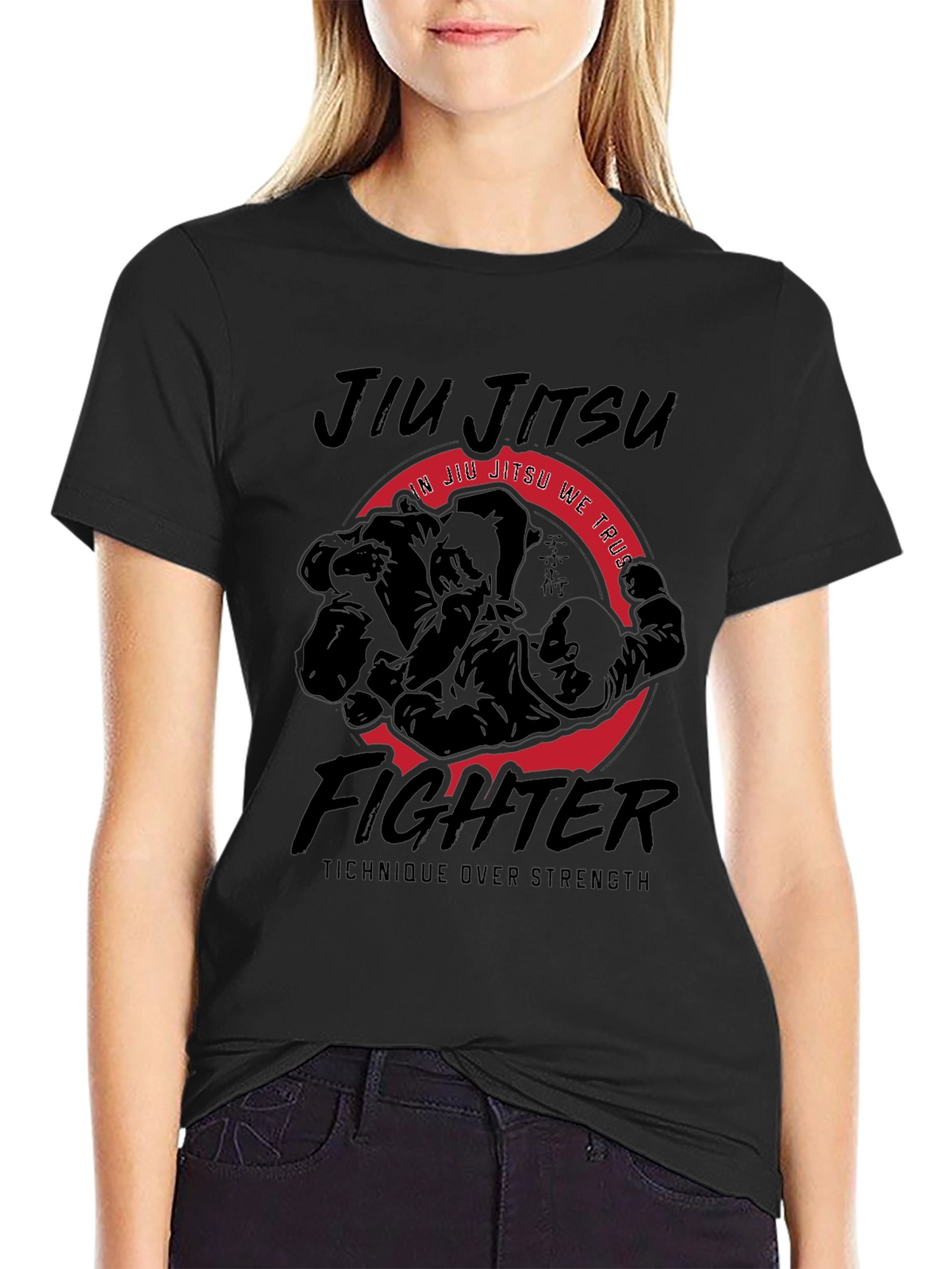 Jiu Jitsu Fighter Tee - Technique Over Strength