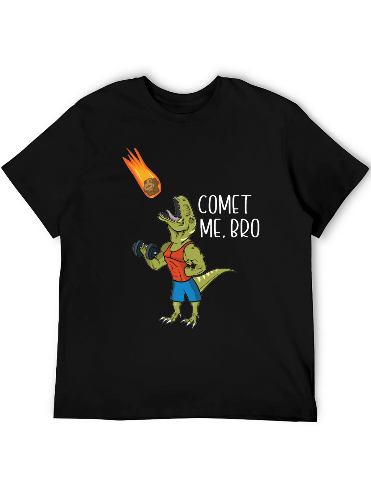 Comet Me Bro T-Shirt Dinosaur Gym Humor Tee