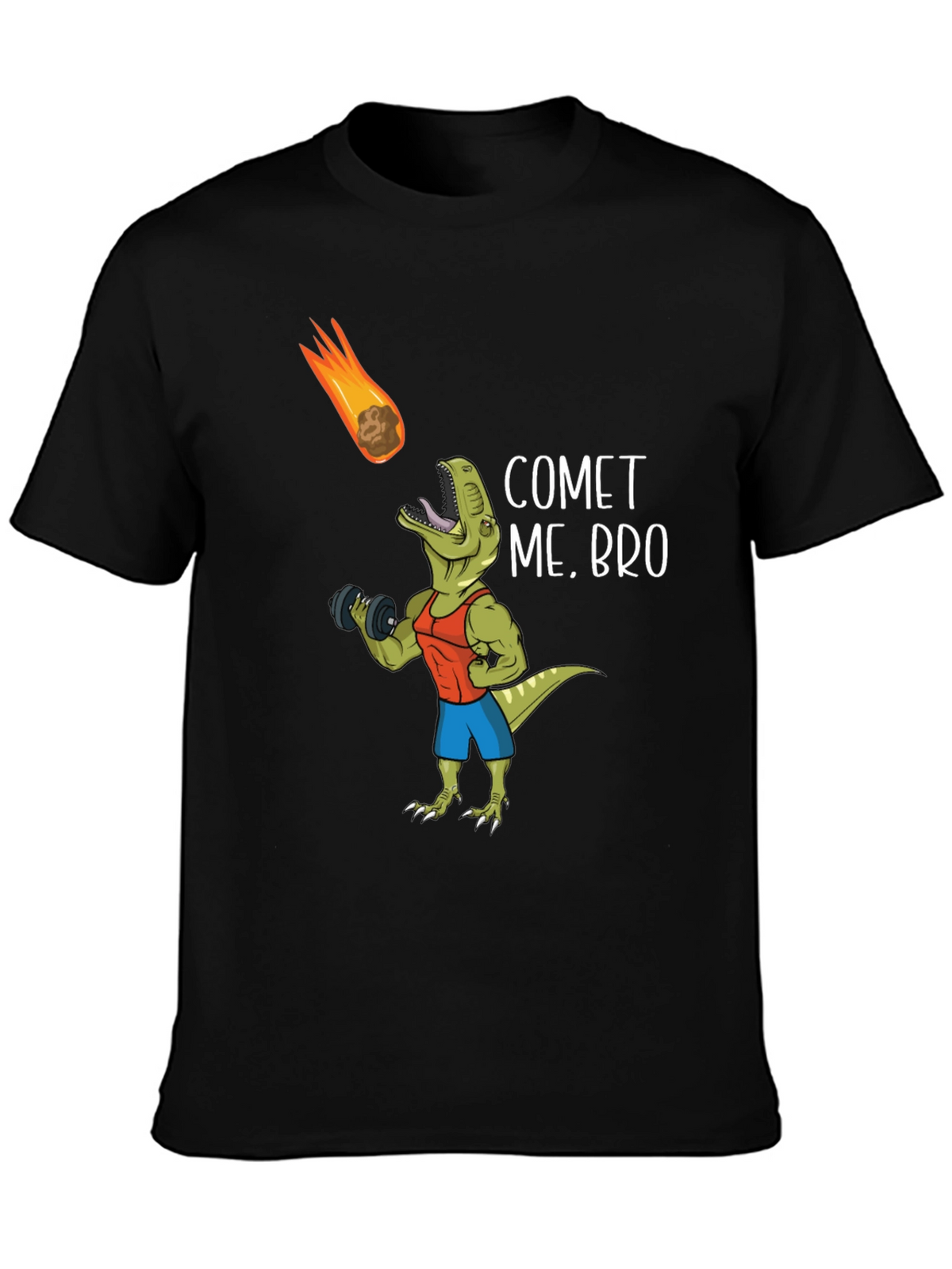Comet Me Bro T-Shirt Dinosaur Gym Humor Tee