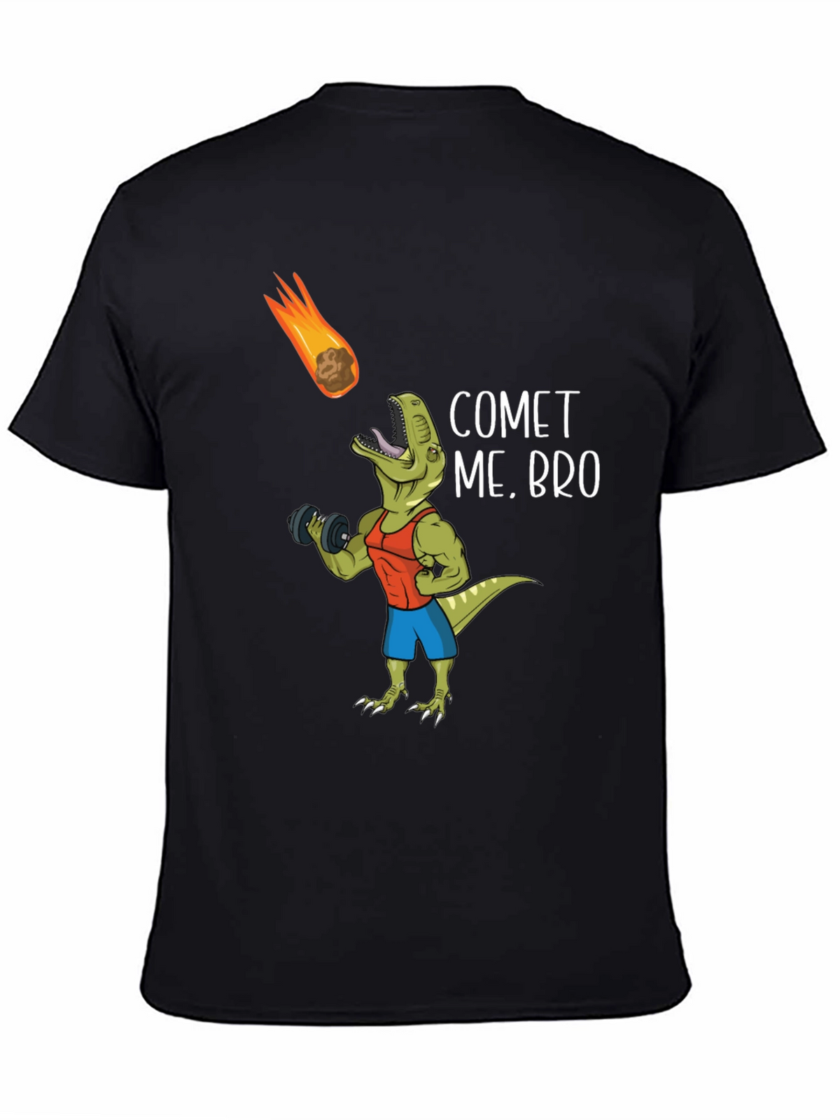 Comet Me Bro T-Shirt Dinosaur Gym Humor Tee