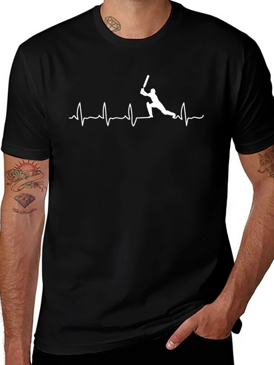 Cricket Heartbeat T-Shirt - Black