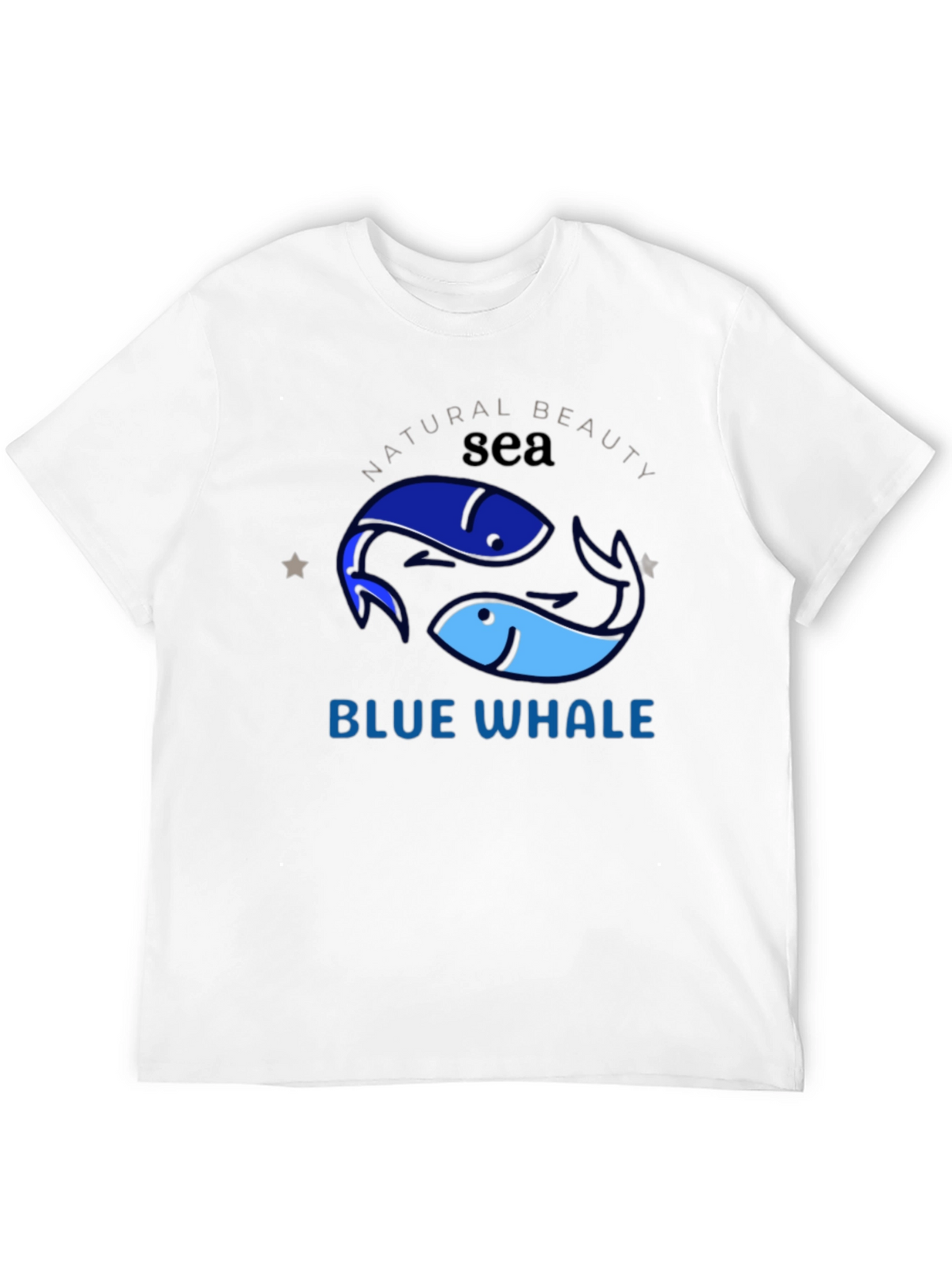 Blue Whale Sea Graphic T-Shirt