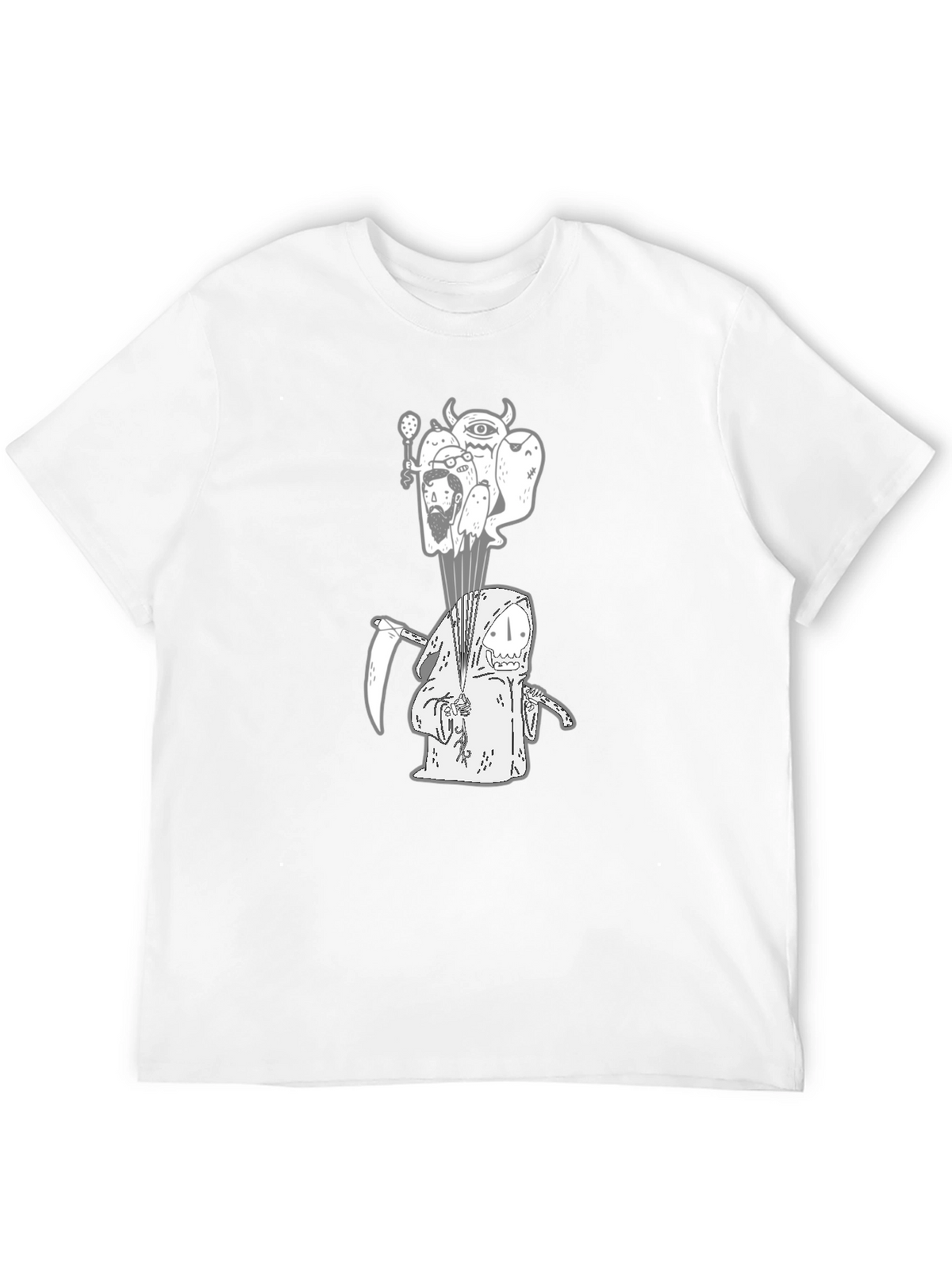 Grim Reaper Graphic Tee - Black Cotton T-Shirt
