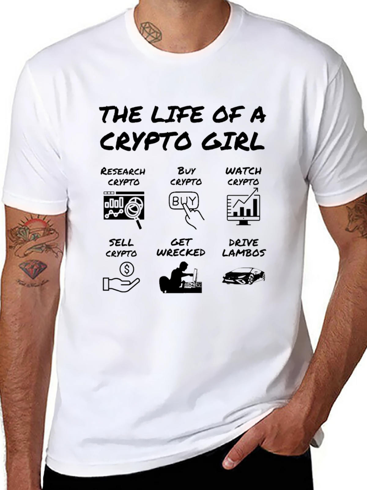 Crypto Girl T-Shirt - Funny Cryptocurrency Trading Tee