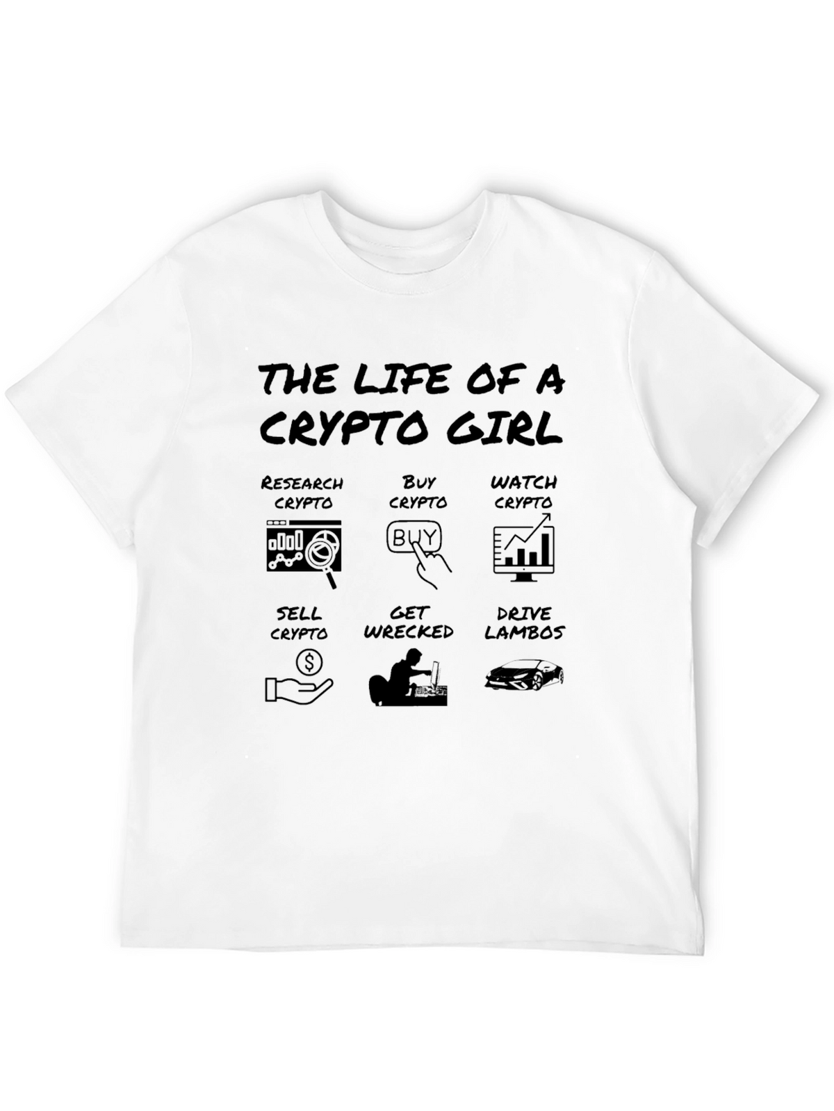 Crypto Girl T-Shirt - Funny Cryptocurrency Trading Tee
