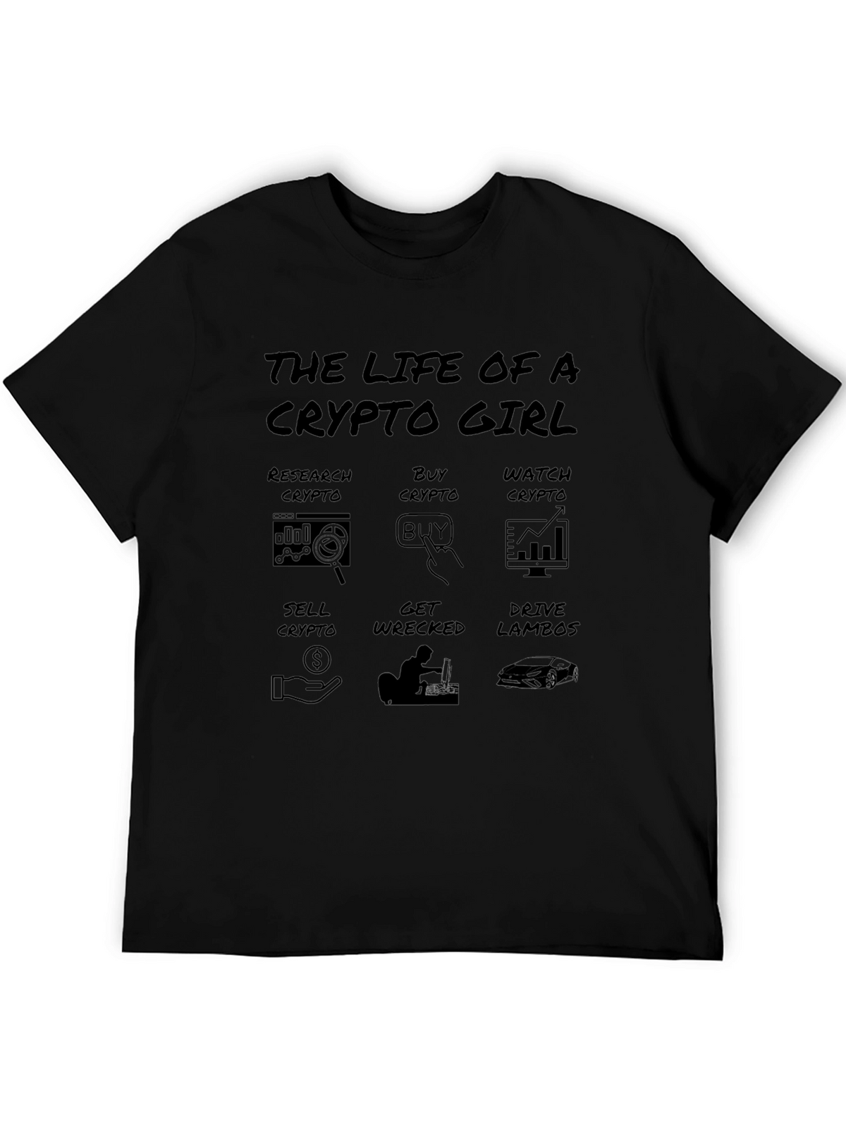 Crypto Girl T-Shirt - Funny Cryptocurrency Trading Tee