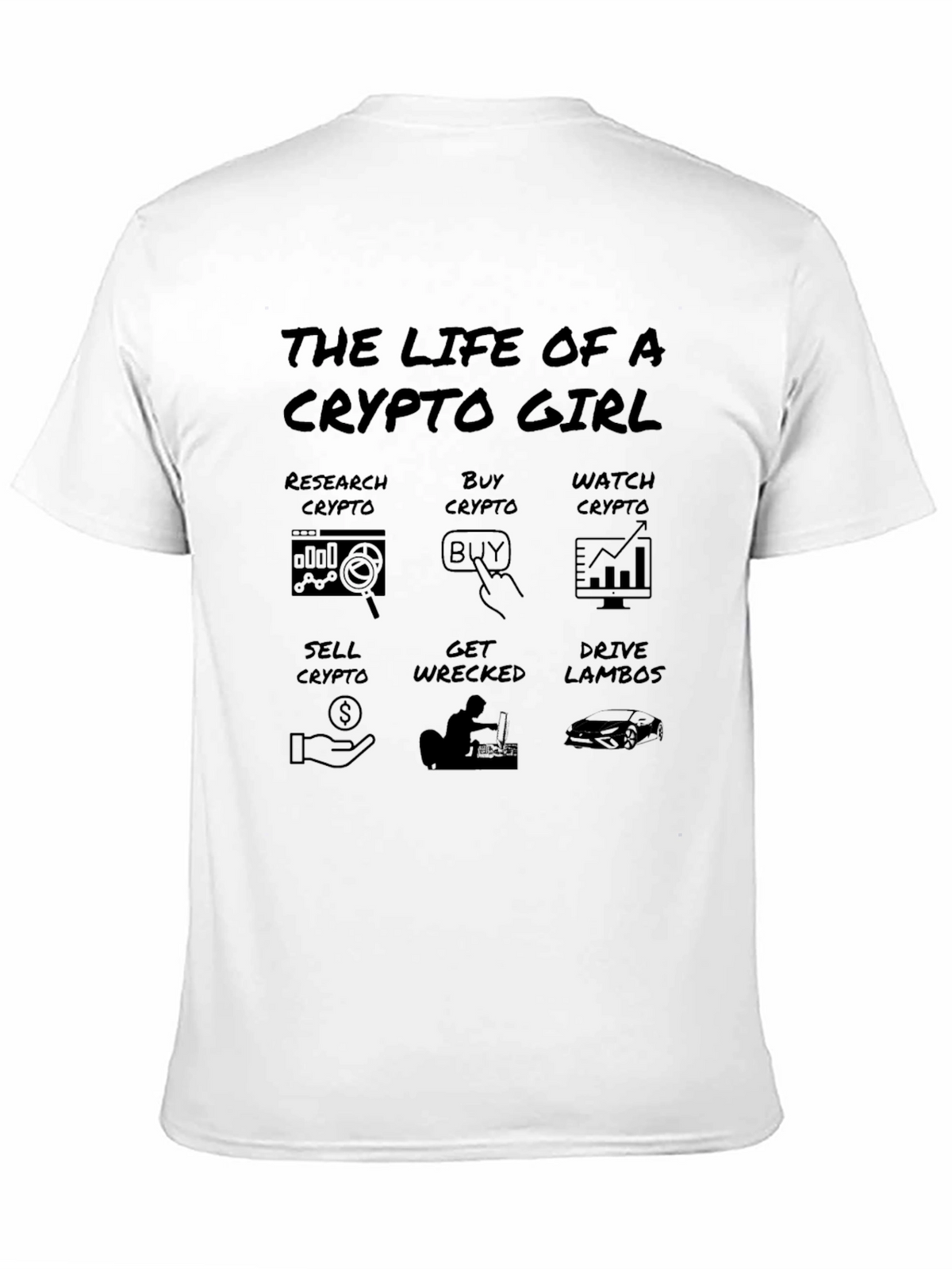 Crypto Girl T-Shirt - Funny Cryptocurrency Trading Tee
