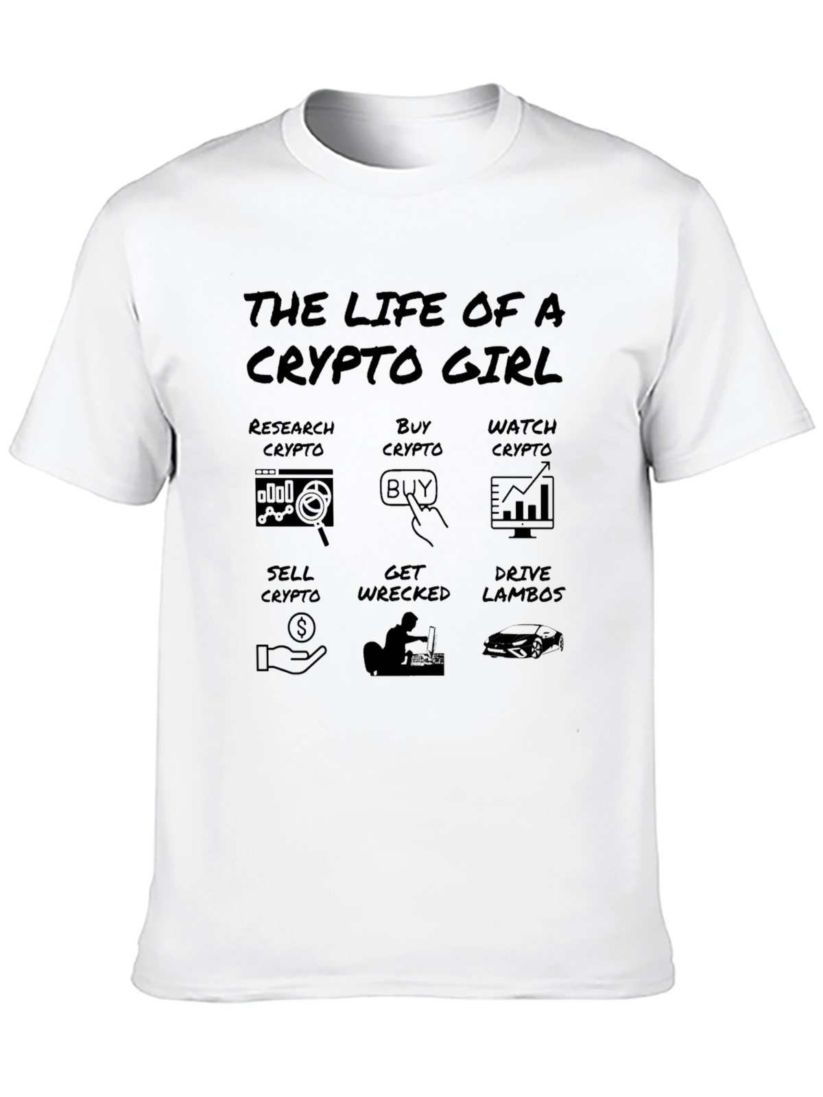 Crypto Girl T-Shirt - Funny Cryptocurrency Trading Tee