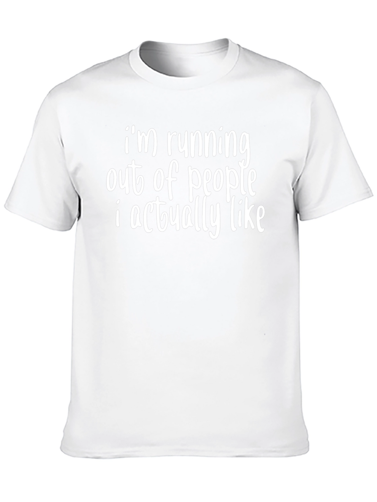 Funny Running Out of People Black Graphic T-Shirt