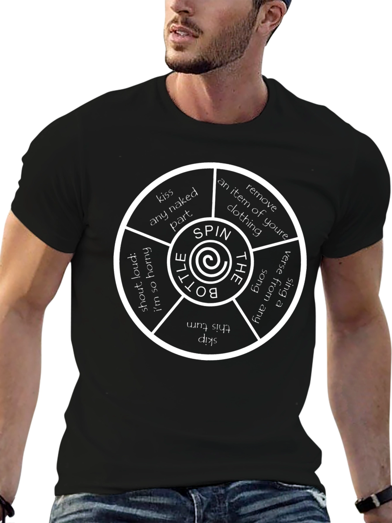 Spin the Bottle Adult Game Tee