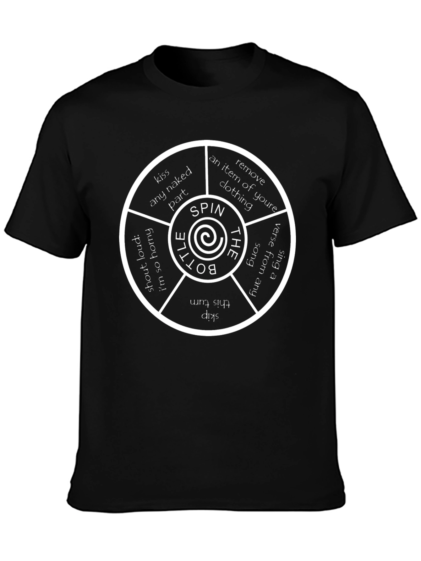 Spin the Bottle Adult Game Tee
