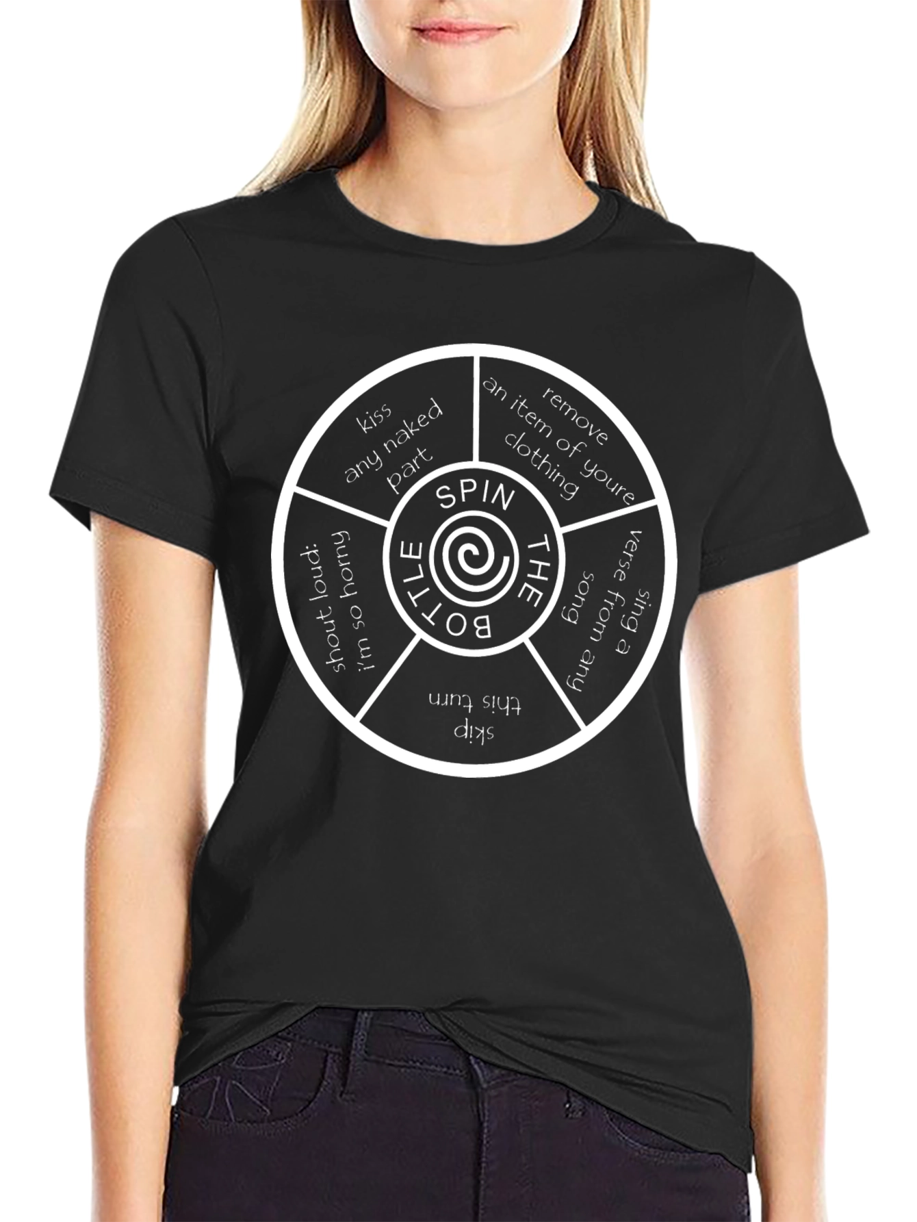 Spin the Bottle Adult Game Tee