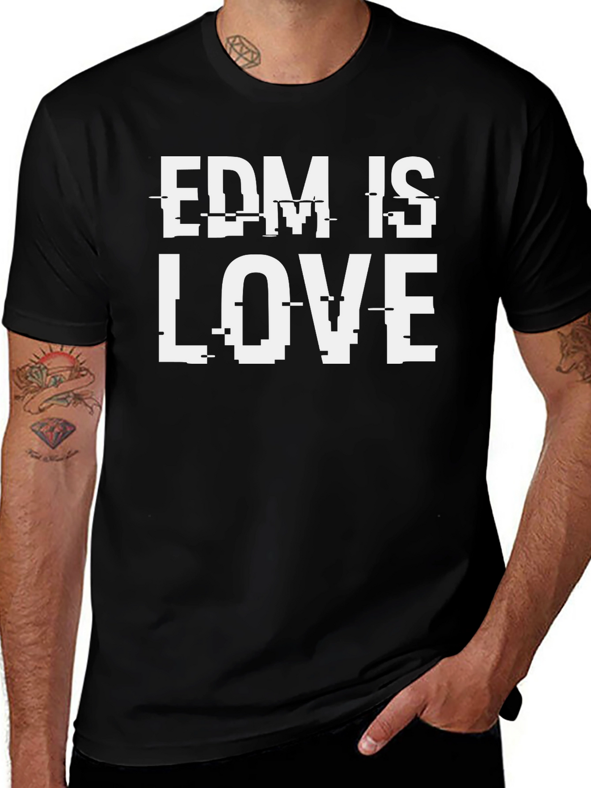 EDM is Love Black T-Shirt