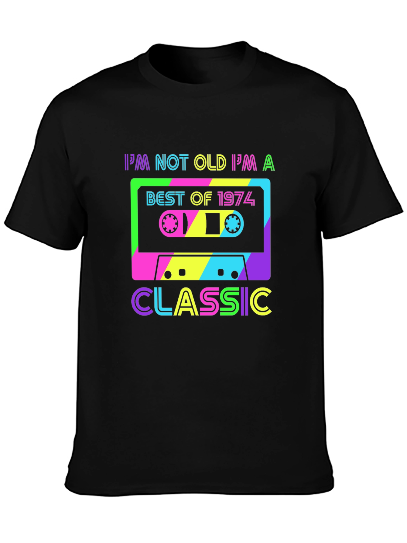 Retro 1974 Cassette Graphic T-Shirt