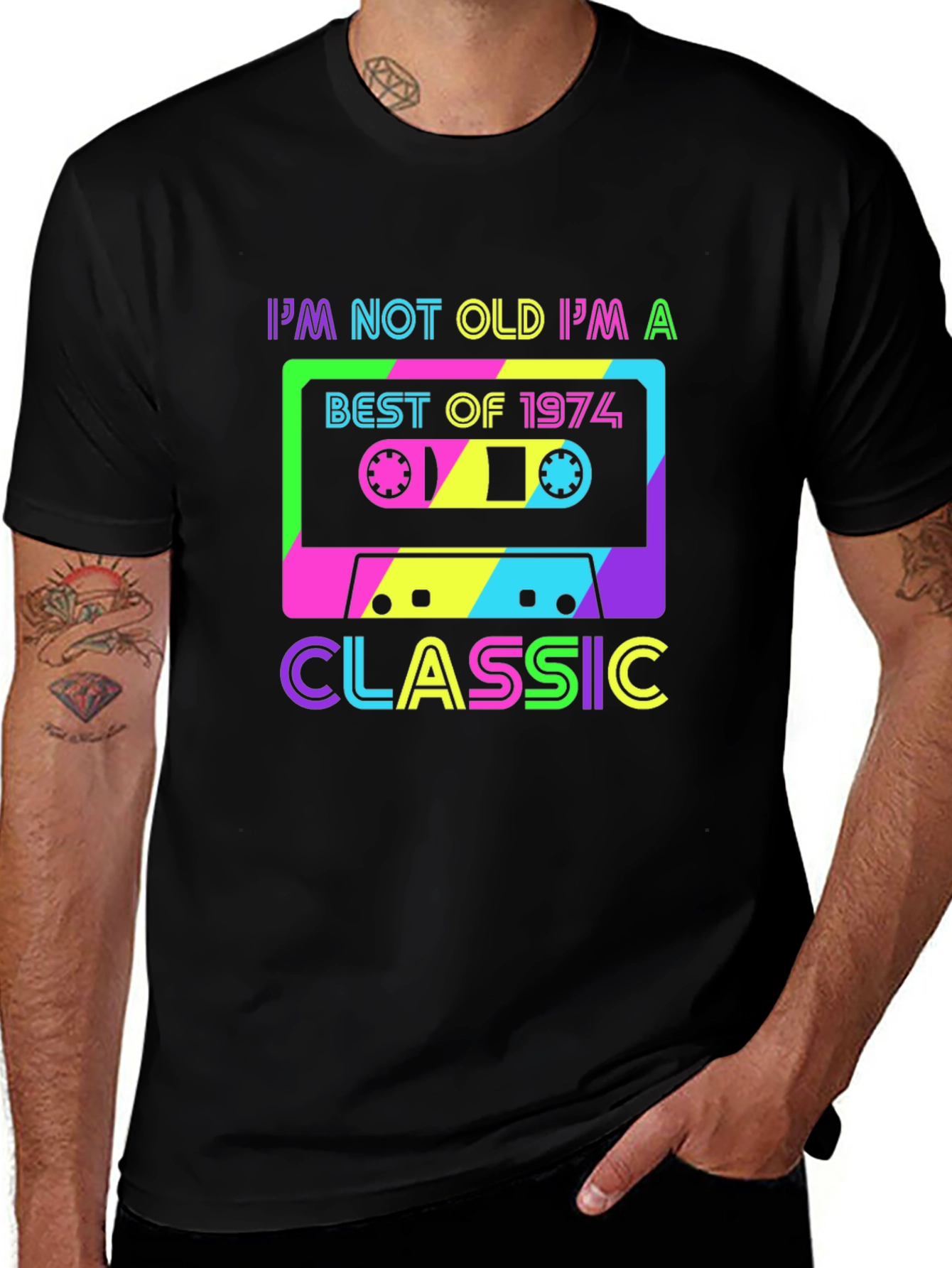 Retro 1974 Cassette Graphic T-Shirt