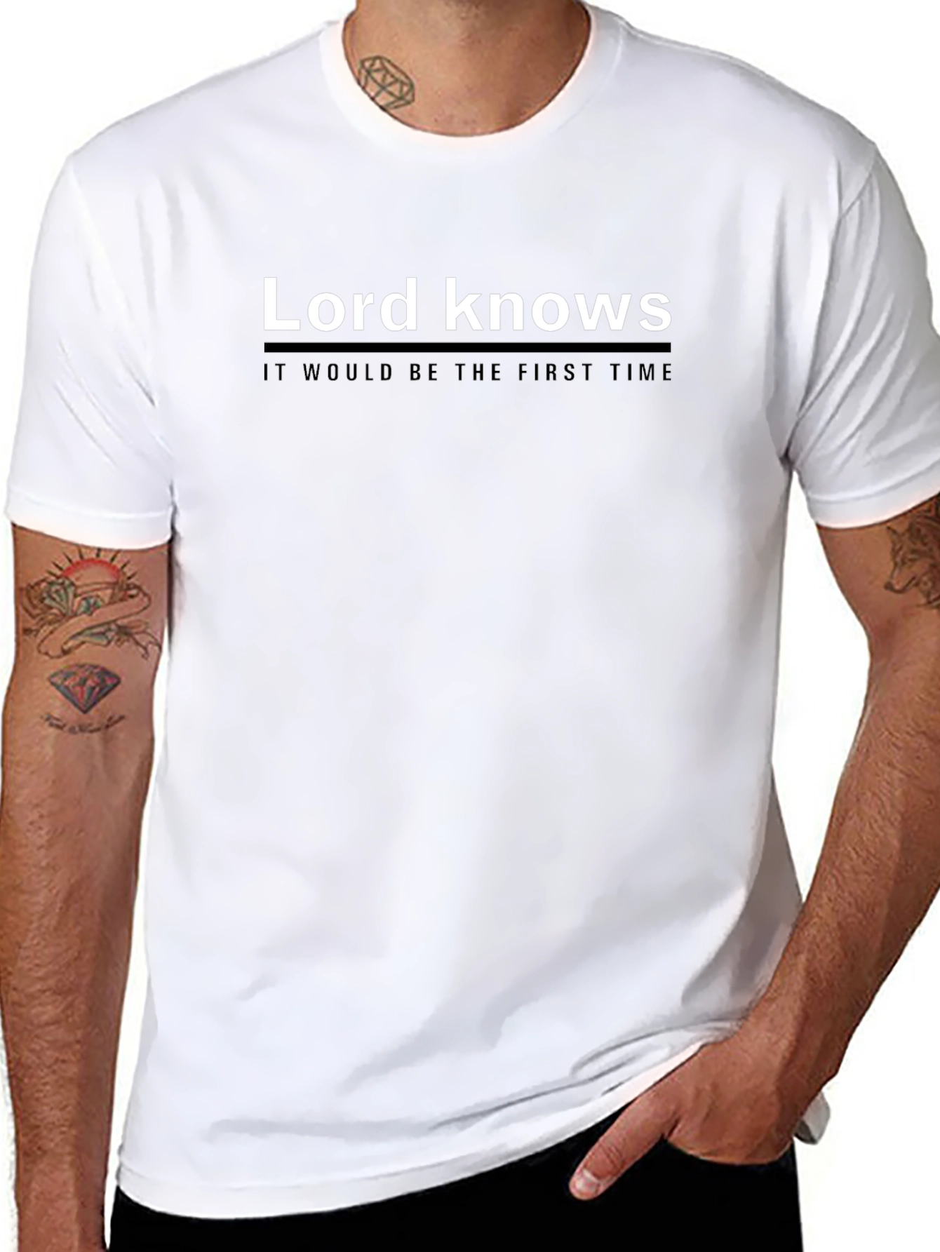 Lord Knows Funny Graphic T-Shirt