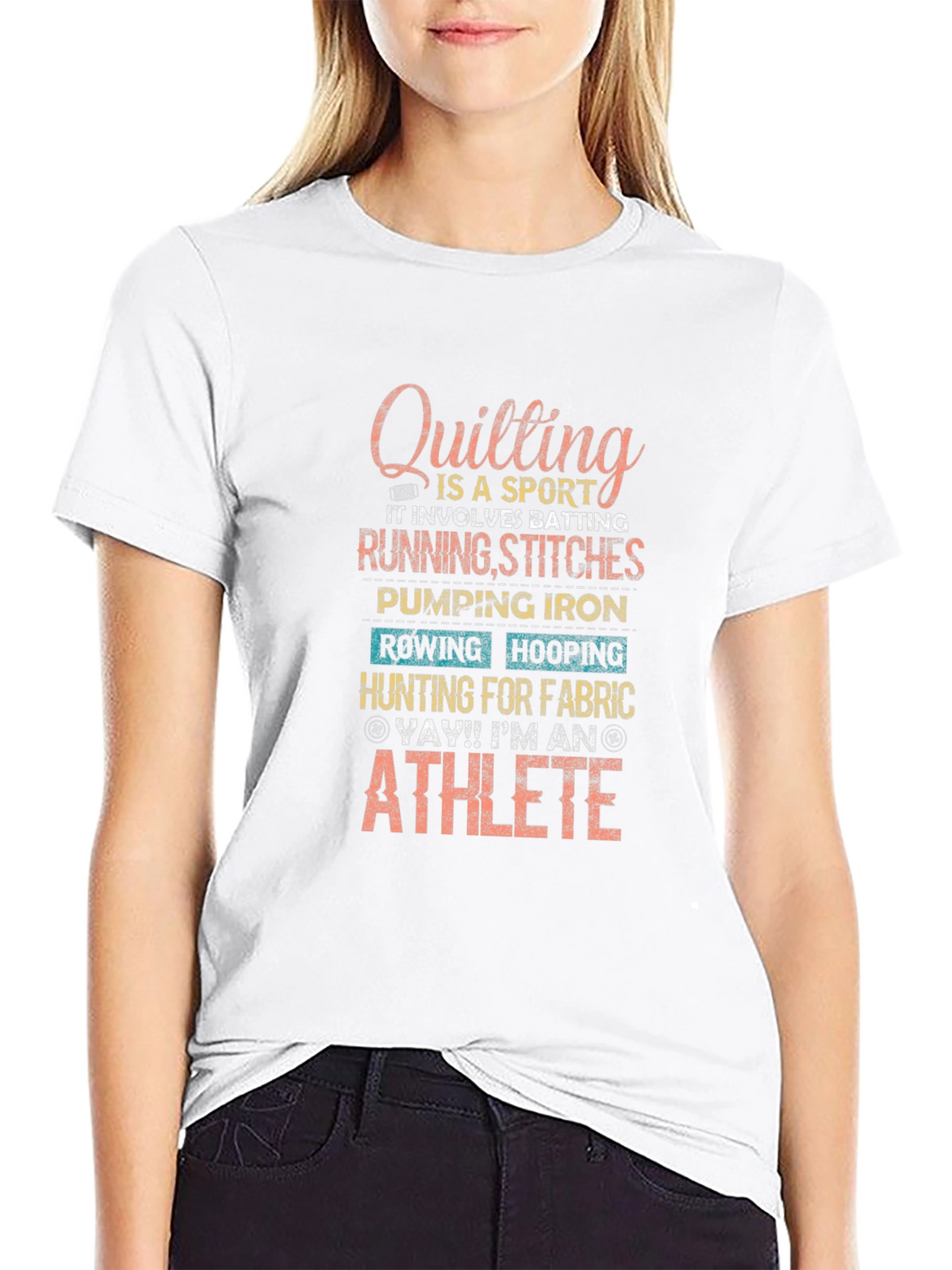 Quilting Athlete T-Shirt - Sport Hobby Tee