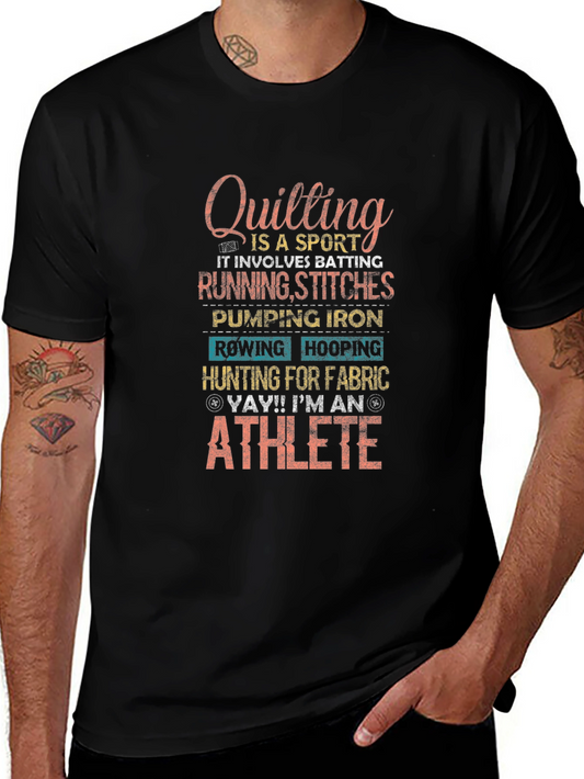 Quilting Athlete T-Shirt - Sport Hobby Tee