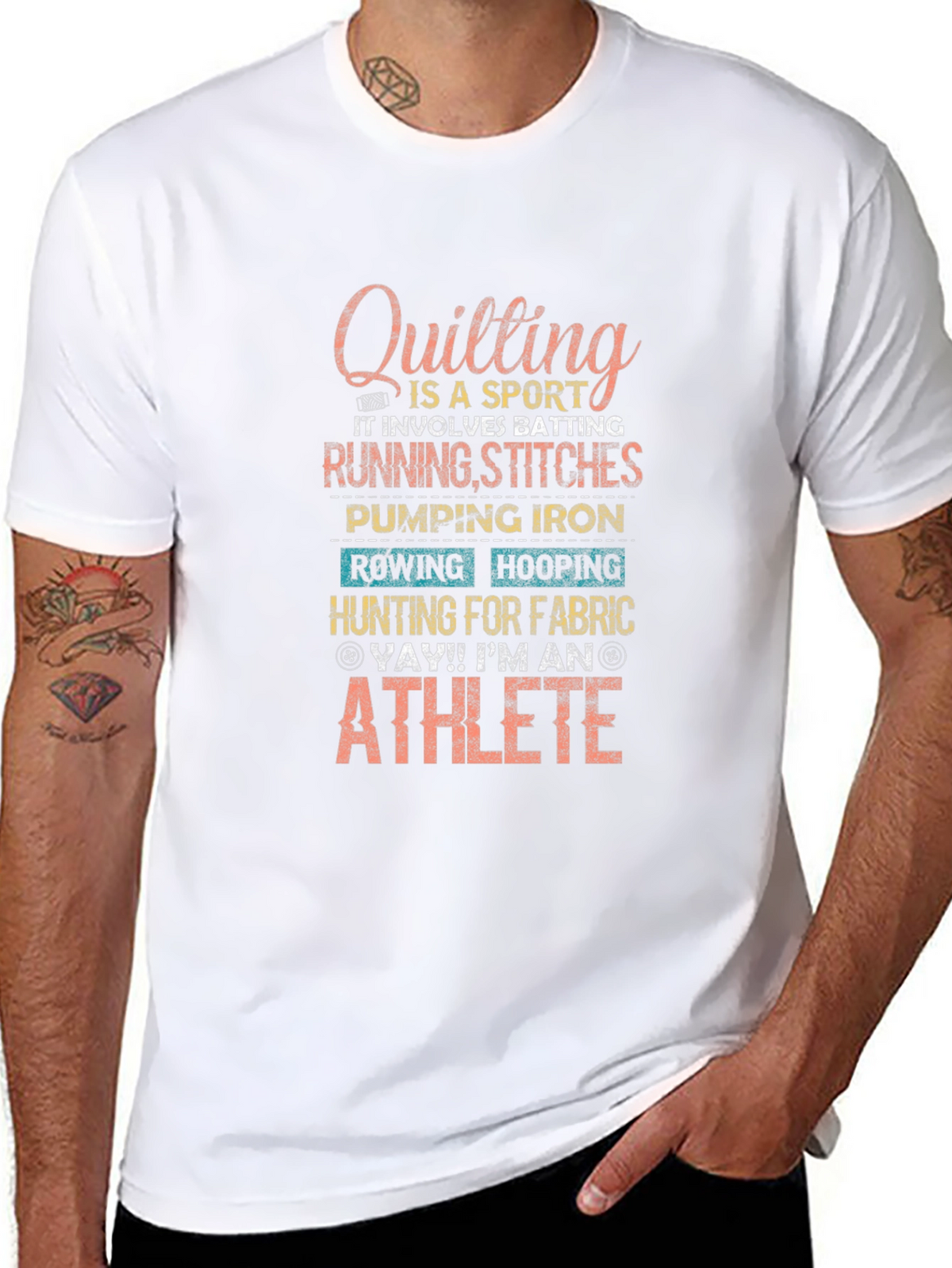 Quilting Athlete T-Shirt - Sport Hobby Tee