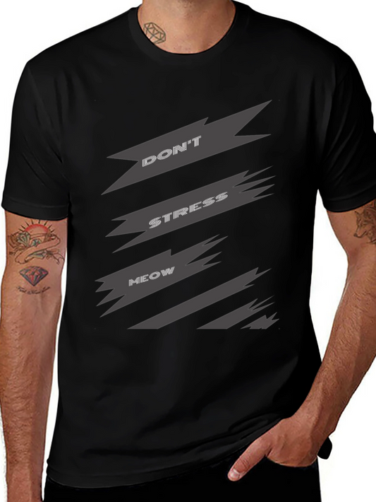 Dont Stress Meow Graphic Tee - Relaxed Fit