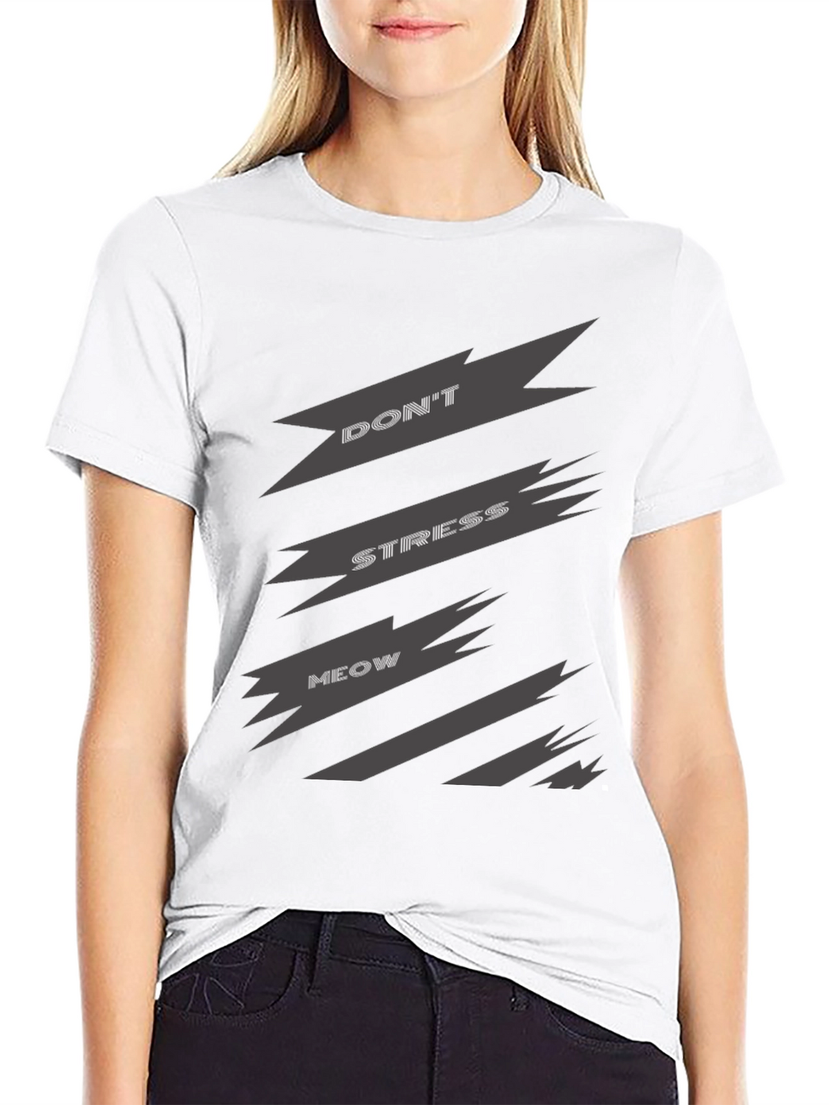 Dont Stress Meow Graphic Tee - Relaxed Fit