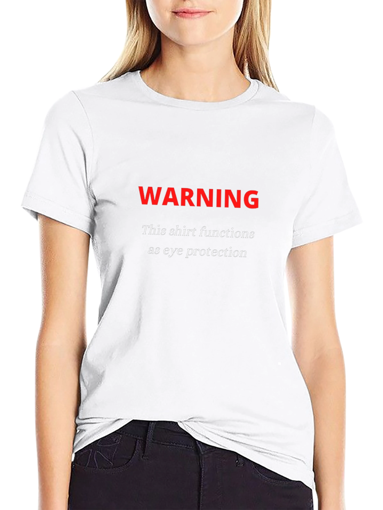 Warning Eye Protection Novelty T-Shirt