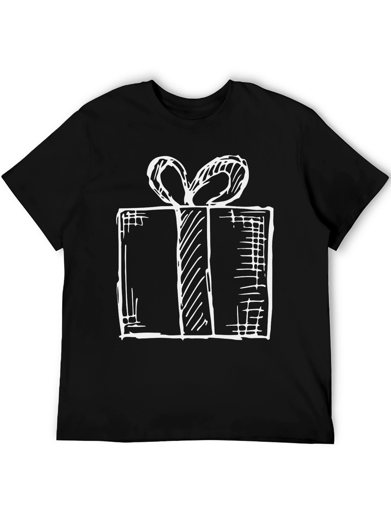 Gift Box Graphic T-Shirt - Stylish Holiday Tee